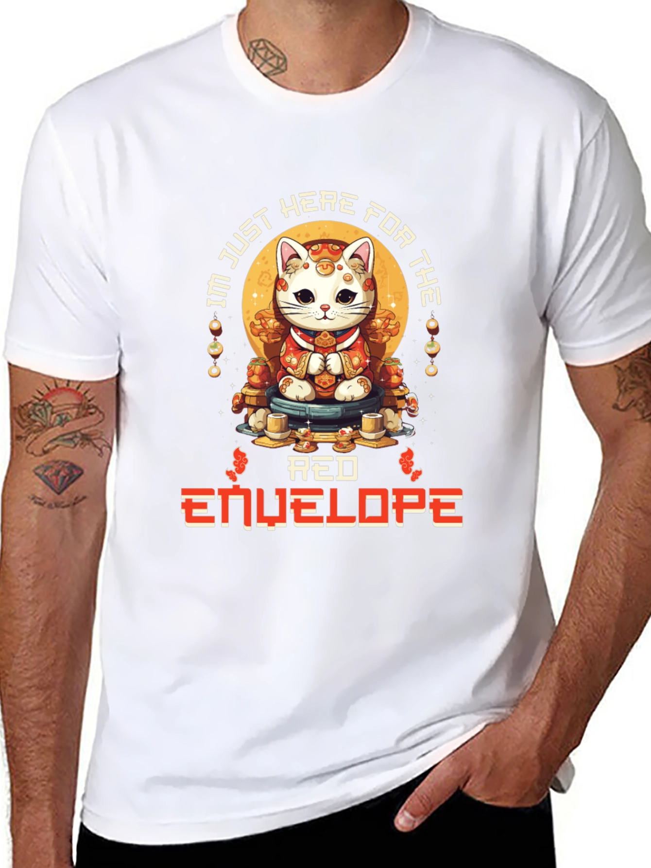 Lucky Cat Red Envelope T-Shirt