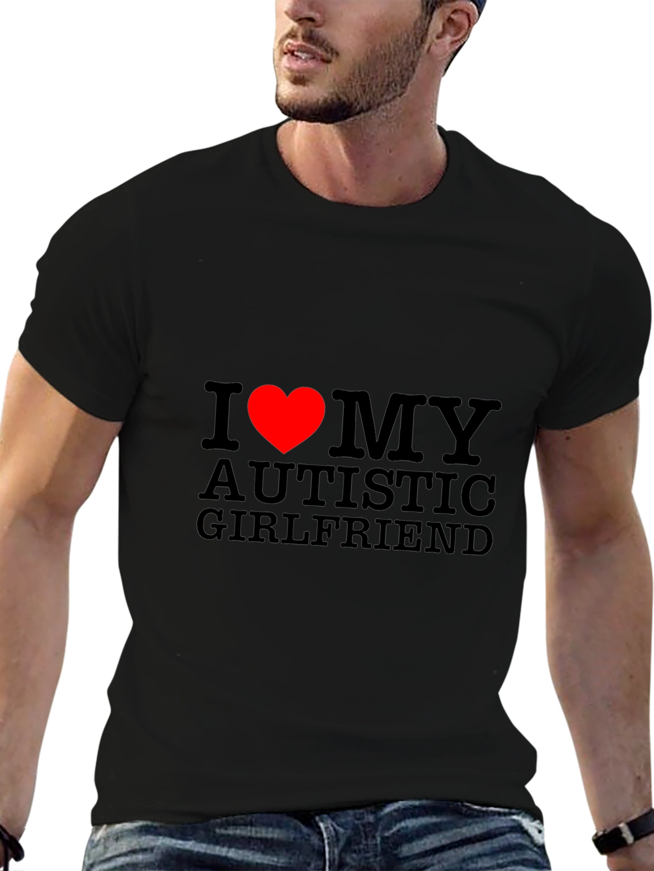 I Heart My Autistic Girlfriend T-Shirt - Black
