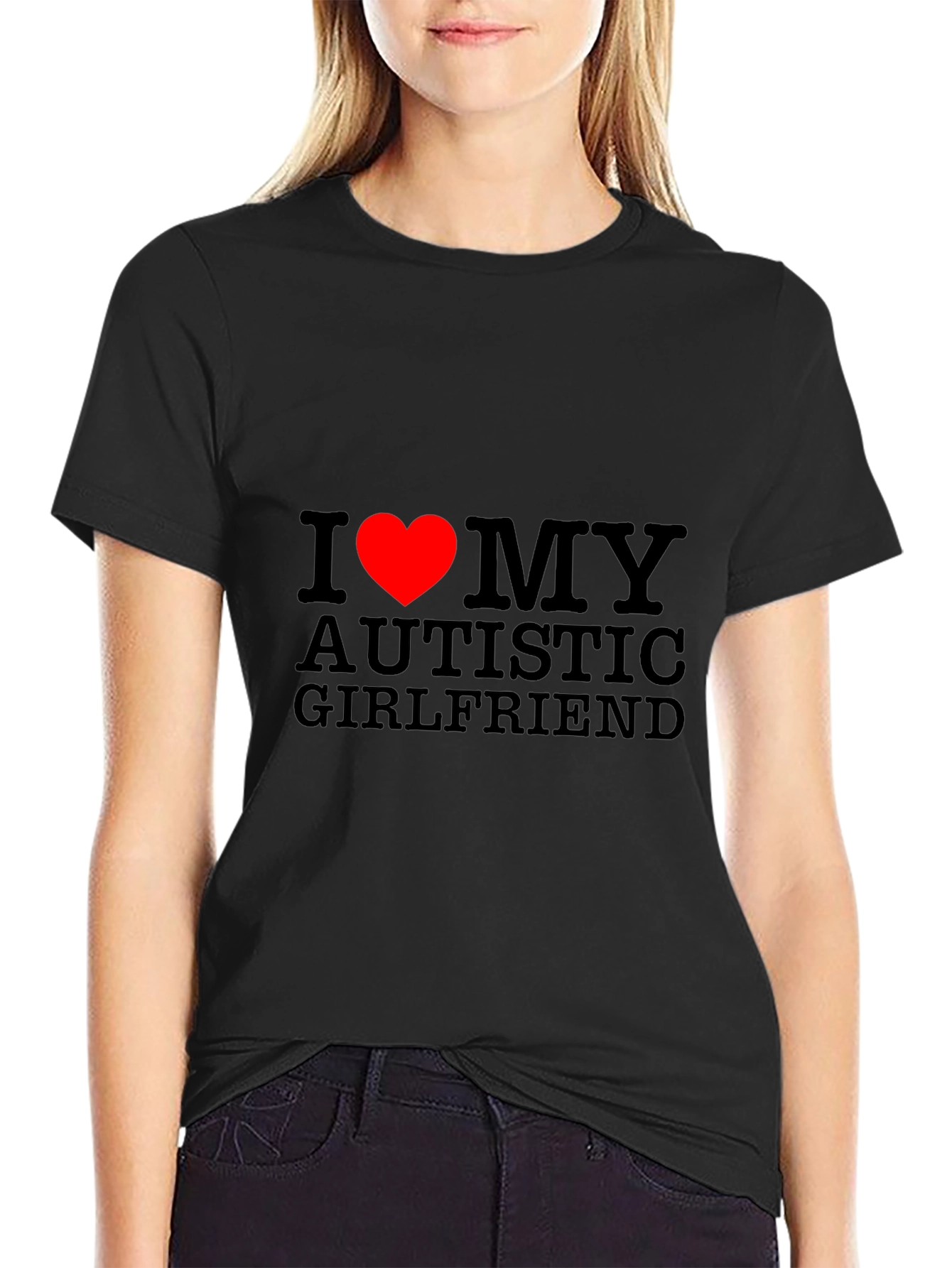 I Heart My Autistic Girlfriend T-Shirt - Black