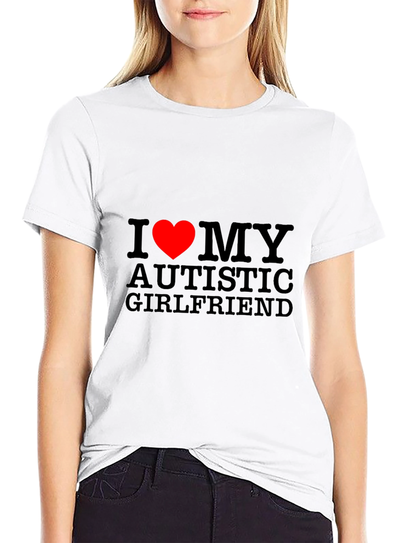 I Heart My Autistic Girlfriend T-Shirt - Black
