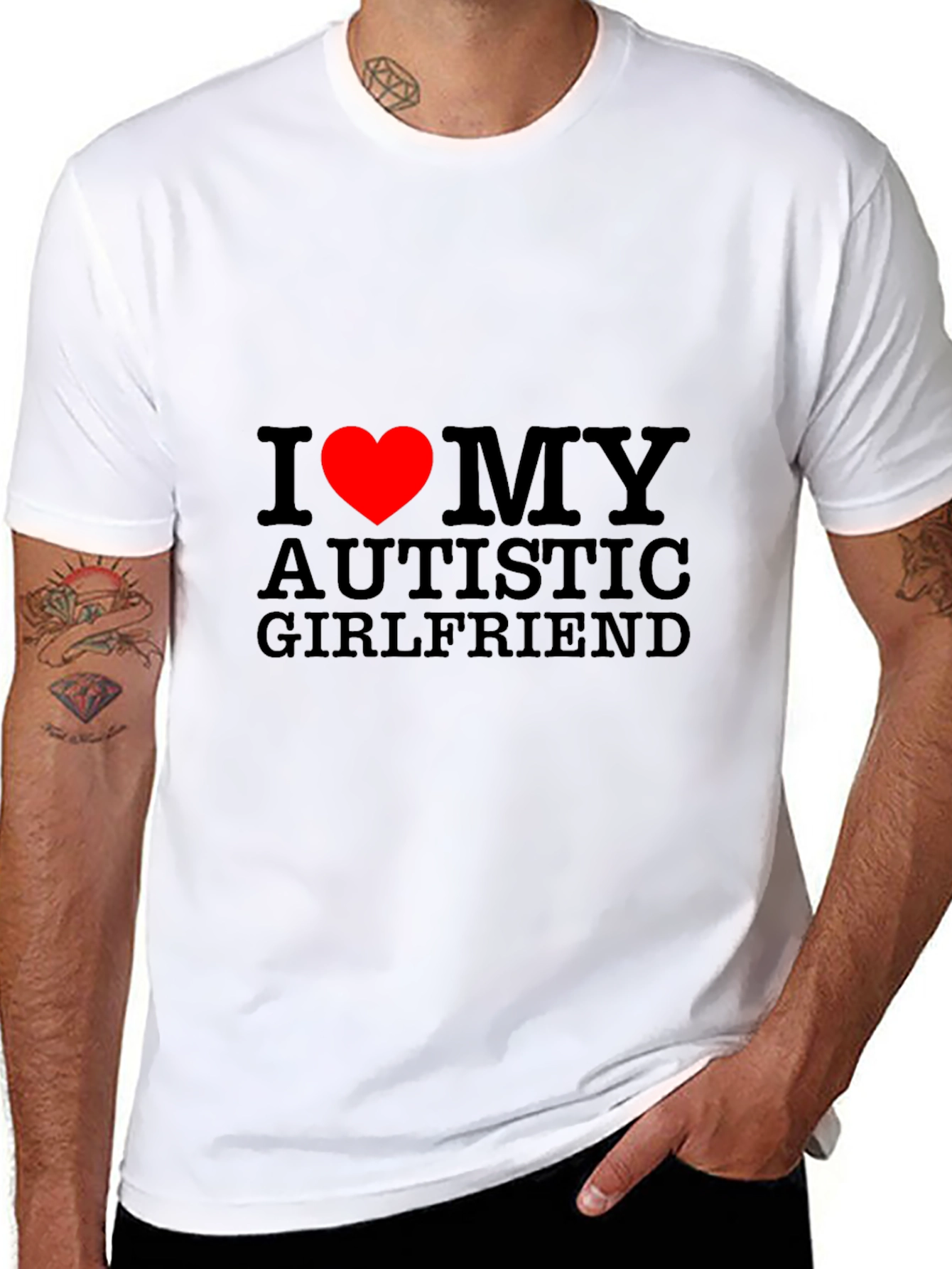 I Heart My Autistic Girlfriend T-Shirt - Black