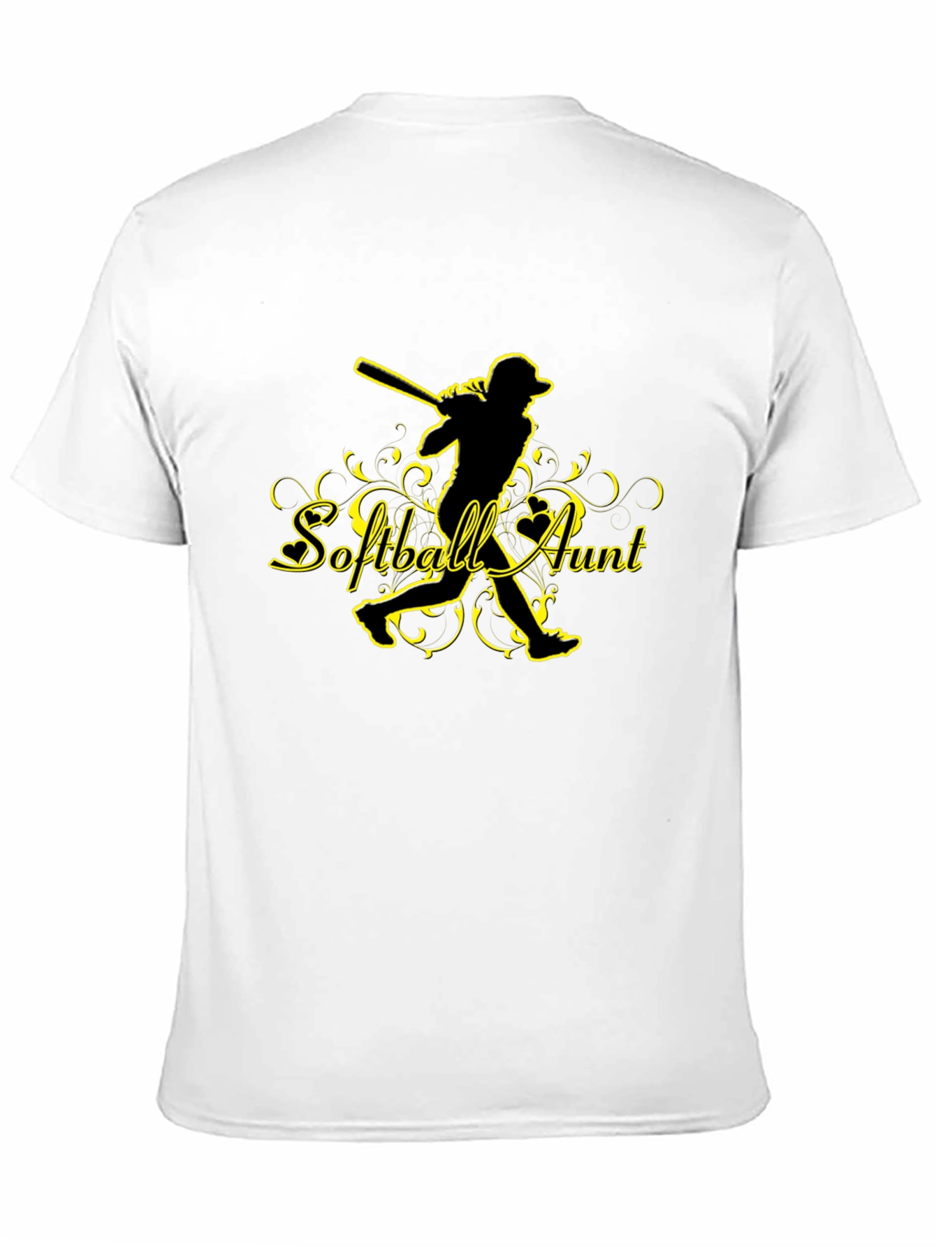 Softball Aunt Graphic T-Shirt - Black