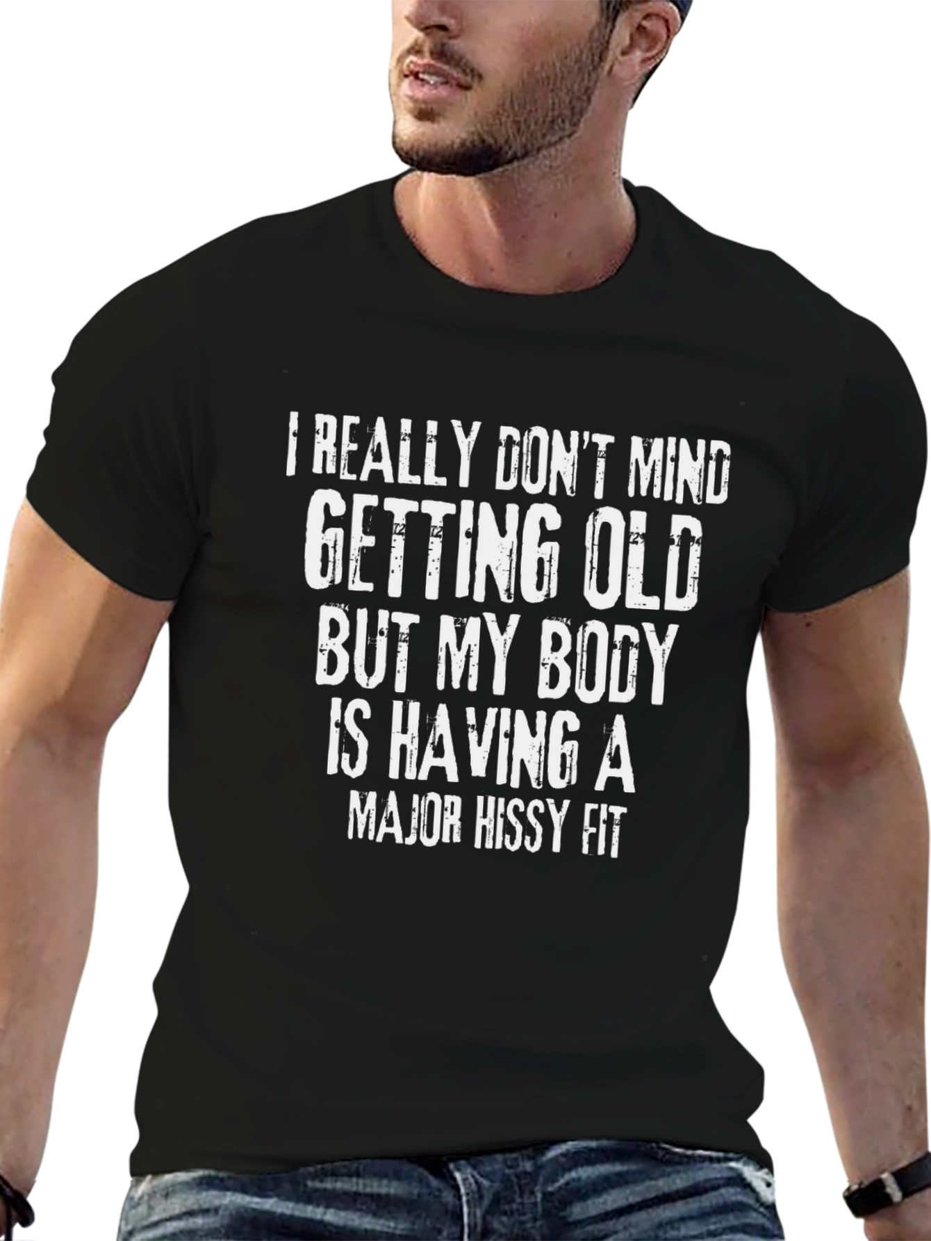 Funny Aging Body Hissy Fit Graphic T-Shirt