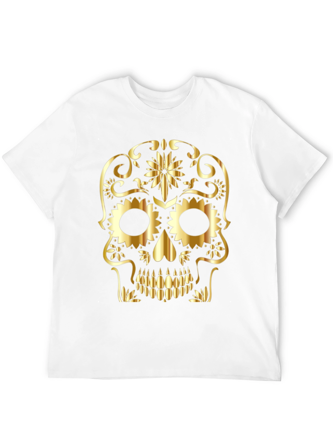 Golden Skull Graphic Tee - Black