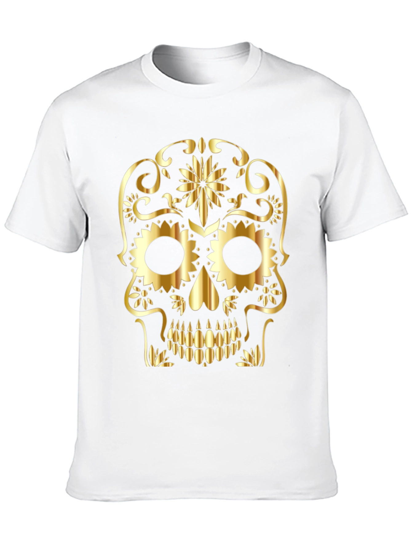 Golden Skull Graphic Tee - Black