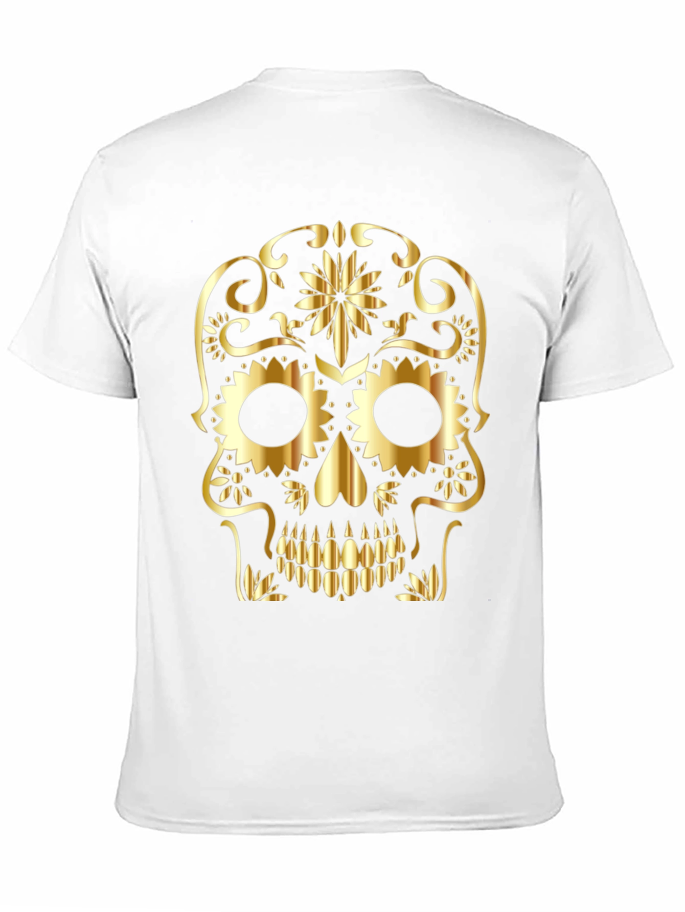 Golden Skull Graphic Tee - Black
