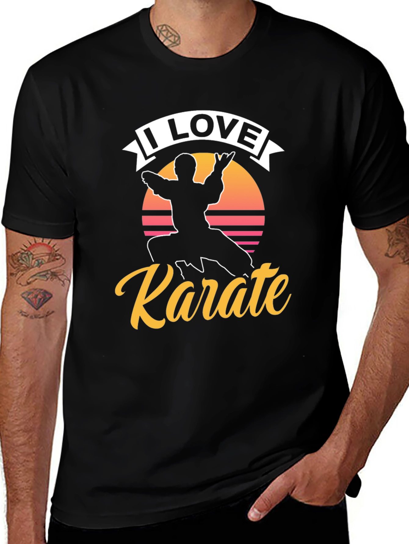 I Love Karate Graphic Tee - Martial Arts Shirt