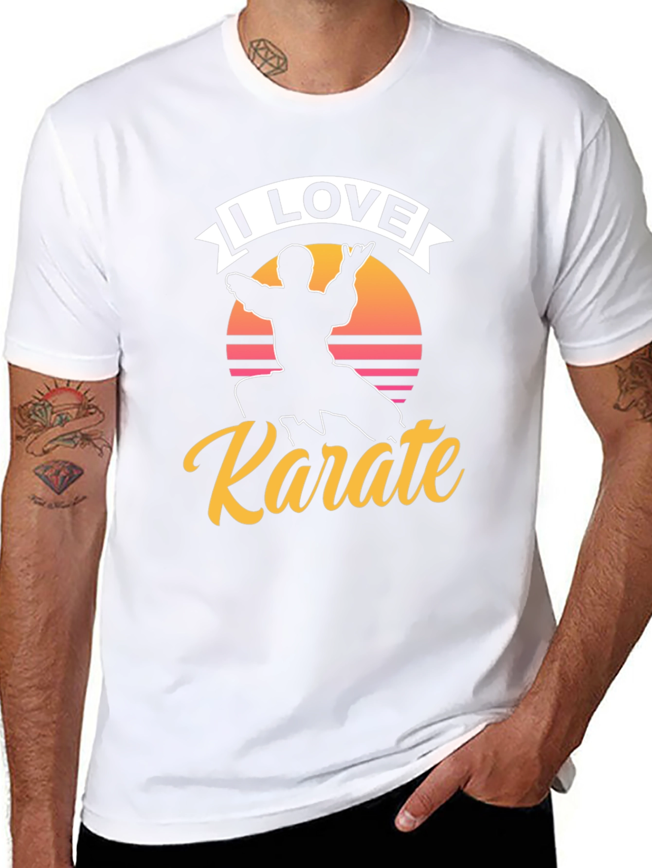 I Love Karate Graphic Tee - Martial Arts Shirt