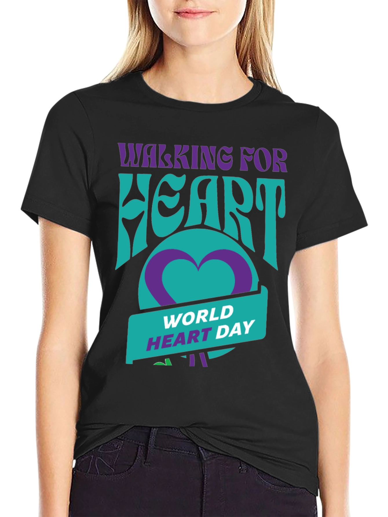 Walking for Heart World Heart Day T-Shirt