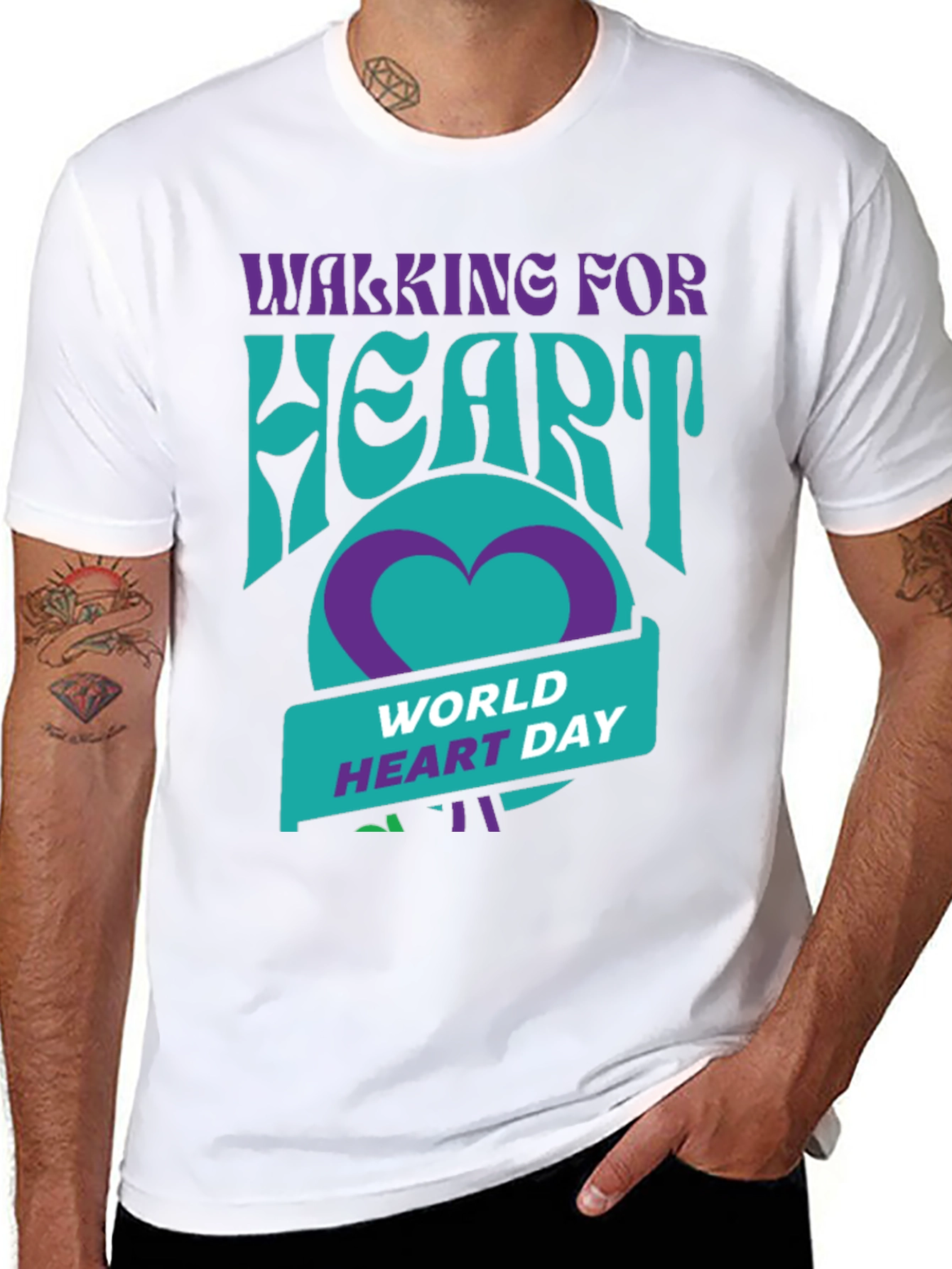 Walking for Heart World Heart Day T-Shirt