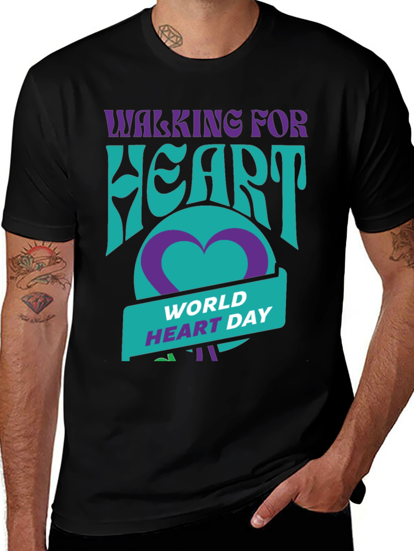 Walking for Heart World Heart Day T-Shirt