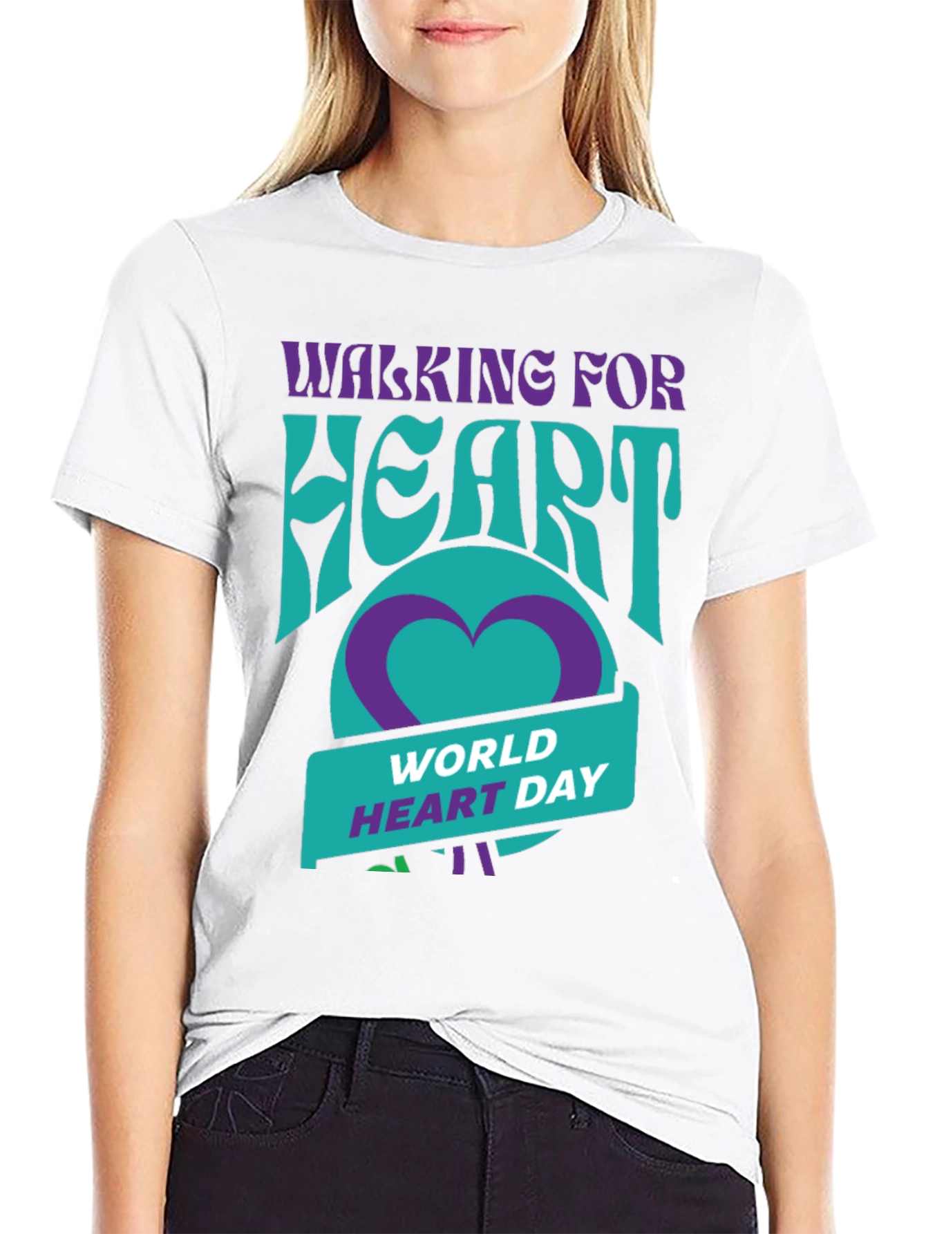 Walking for Heart World Heart Day T-Shirt