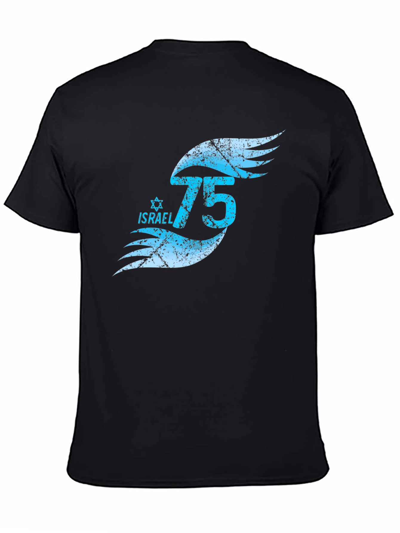 Israel 75th Anniversary Graphic Tee - Black