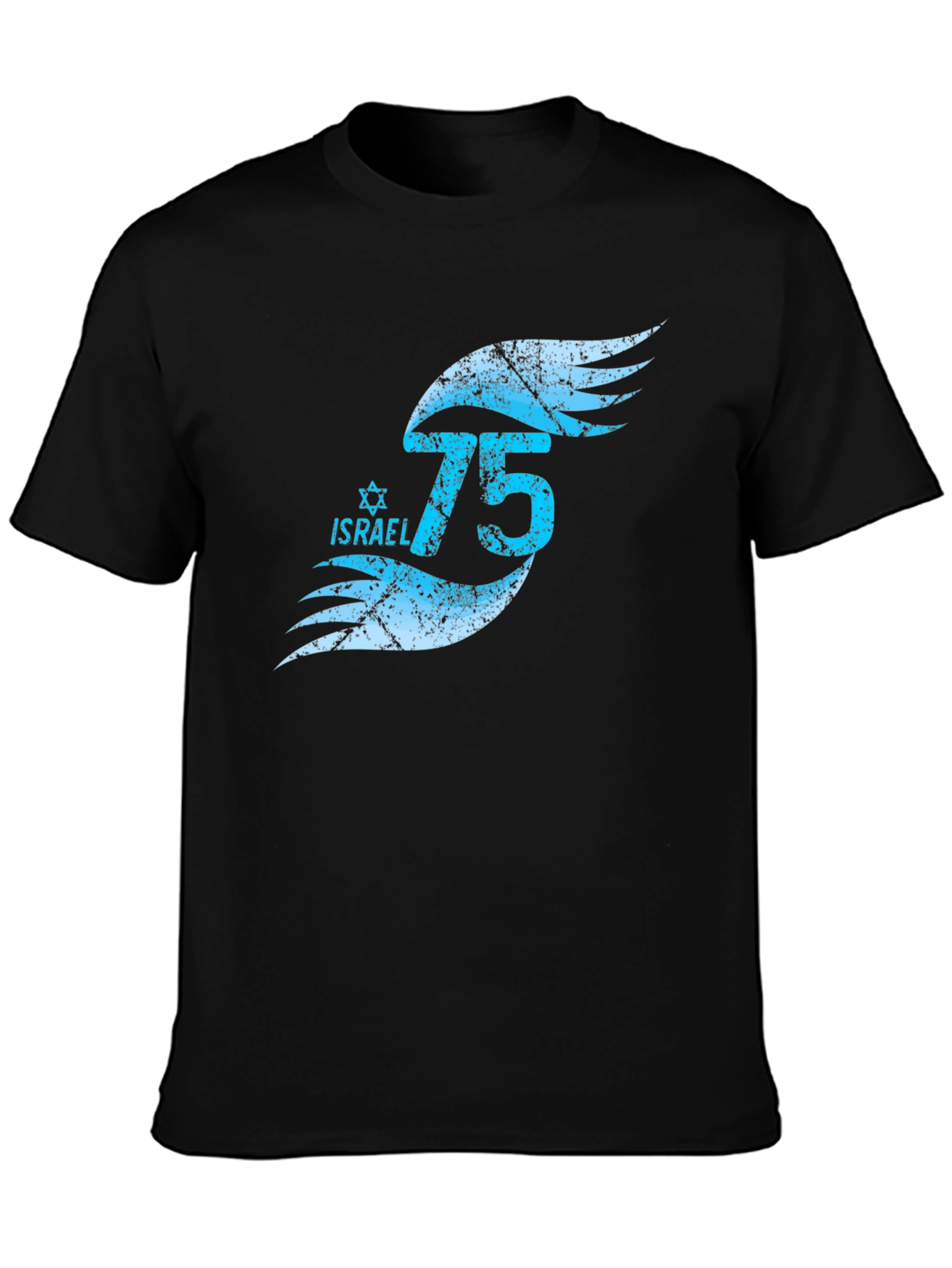 Israel 75th Anniversary Graphic Tee - Black