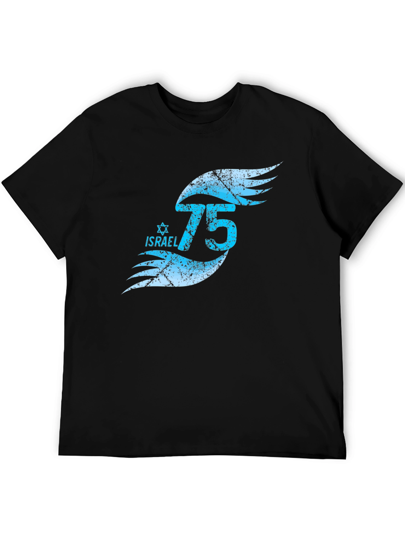 Israel 75th Anniversary Graphic Tee - Black