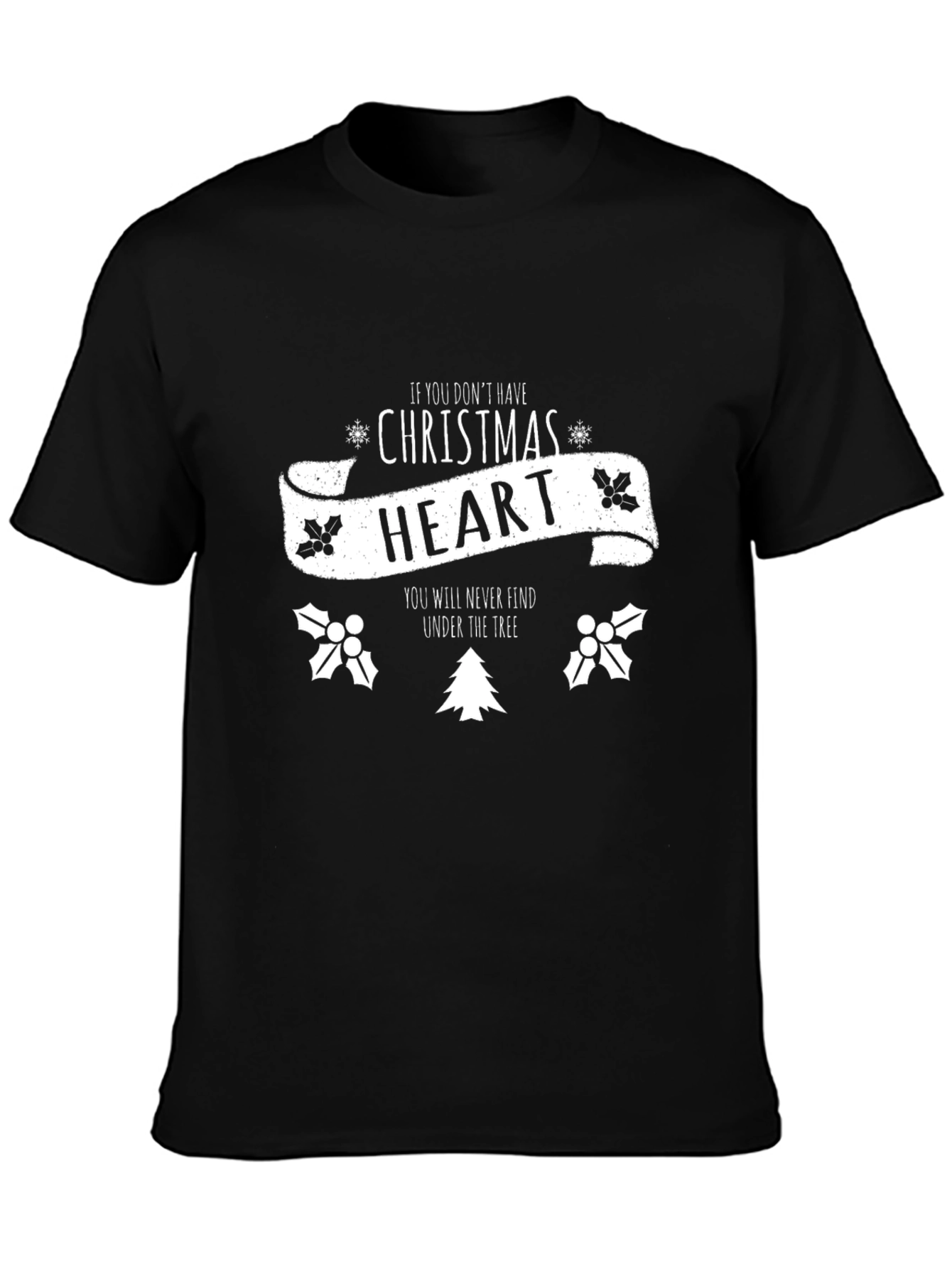 Christmas Heart Graphic Tee - Holiday Spirit T-Shirt