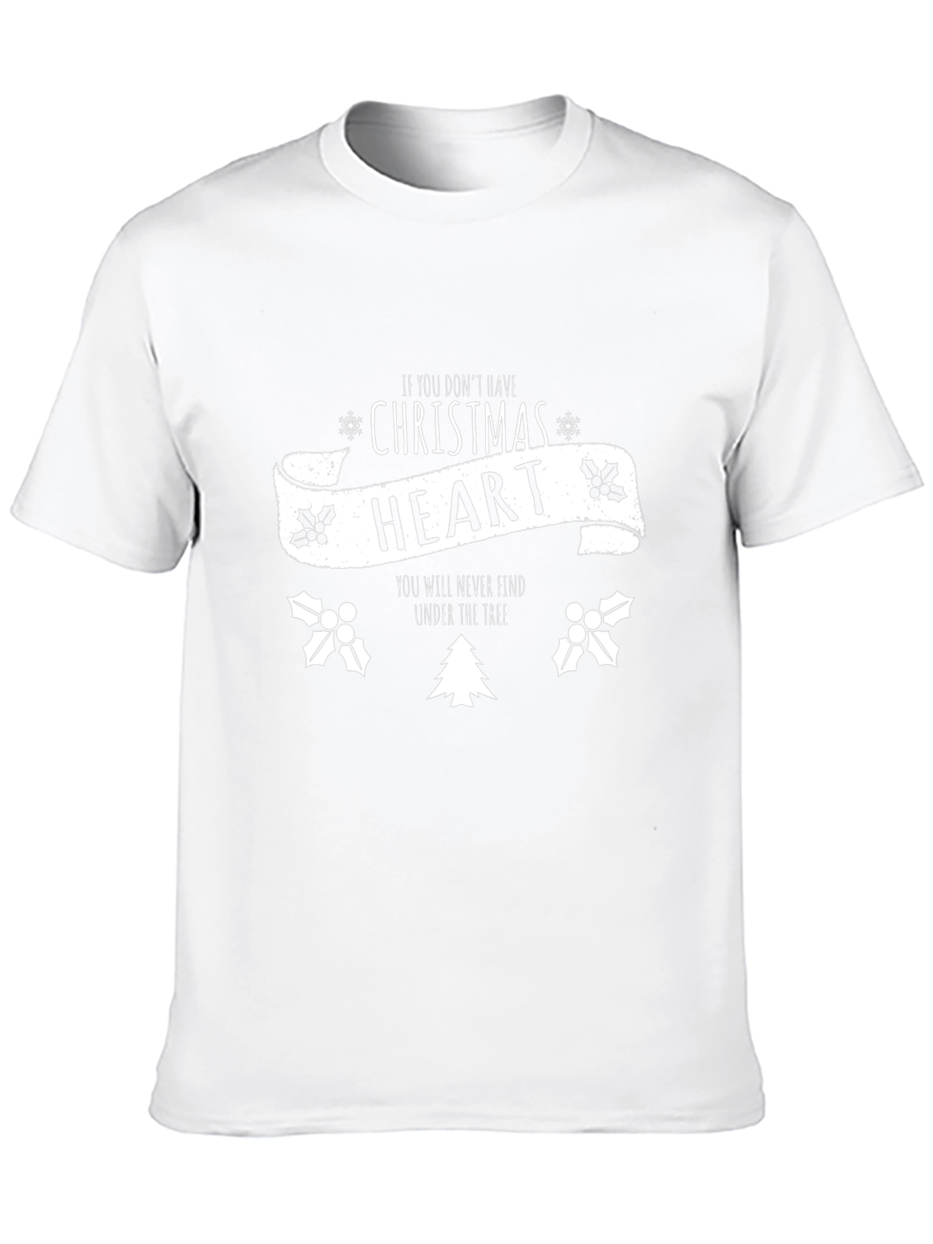 Christmas Heart Graphic Tee - Holiday Spirit T-Shirt