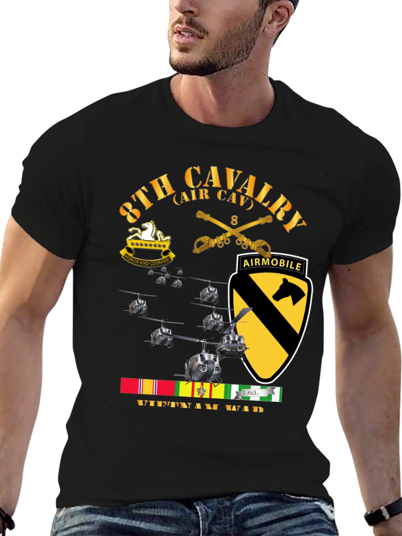 8th Cavalry Vietnam War T-Shirt