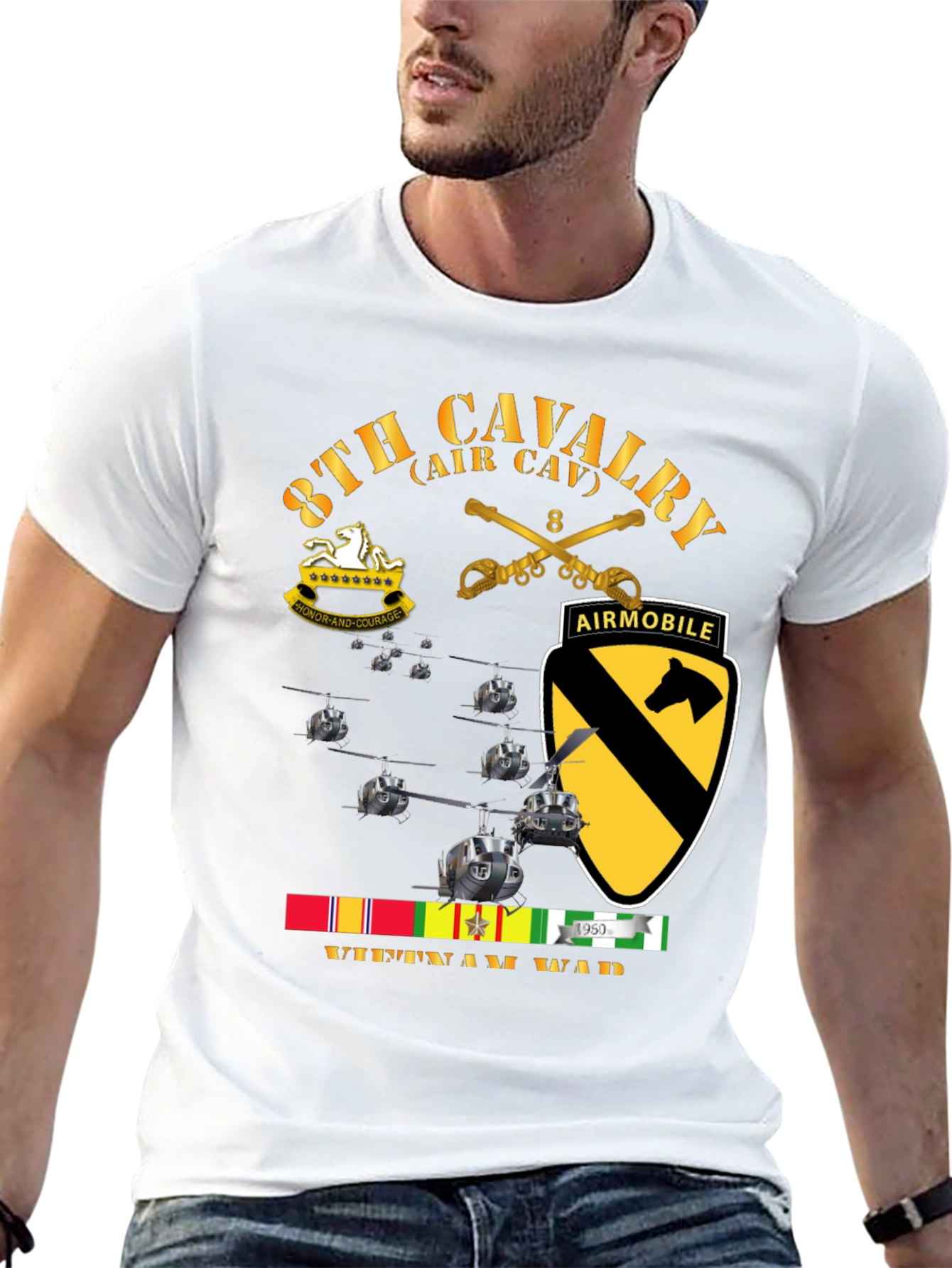 8th Cavalry Vietnam War T-Shirt