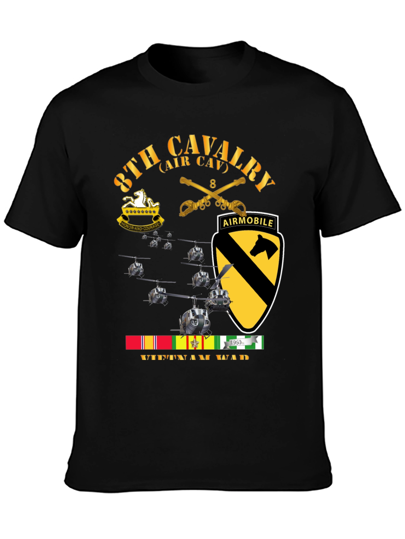 8th Cavalry Vietnam War T-Shirt