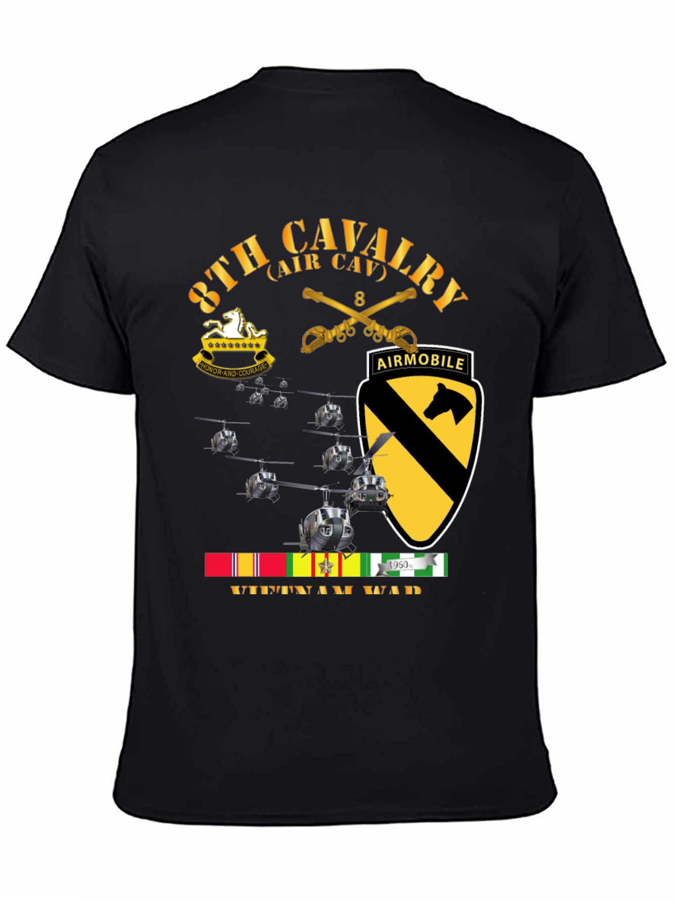 8th Cavalry Vietnam War T-Shirt