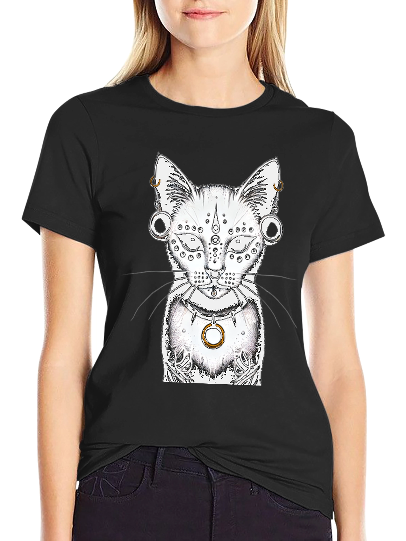 Mystic Cat Graphic Tee - Unique Design