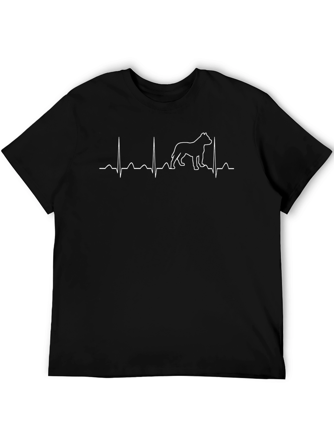 Dog Breed Heartbeat T-Shirt - Black