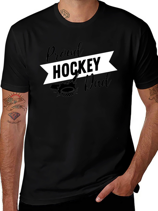 Proud Hockey Dad Graphic T-Shirt