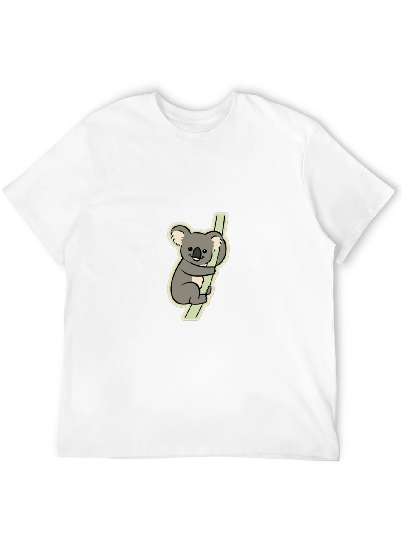 Koala Bear Graphic Tee - Black Cotton T-Shirt