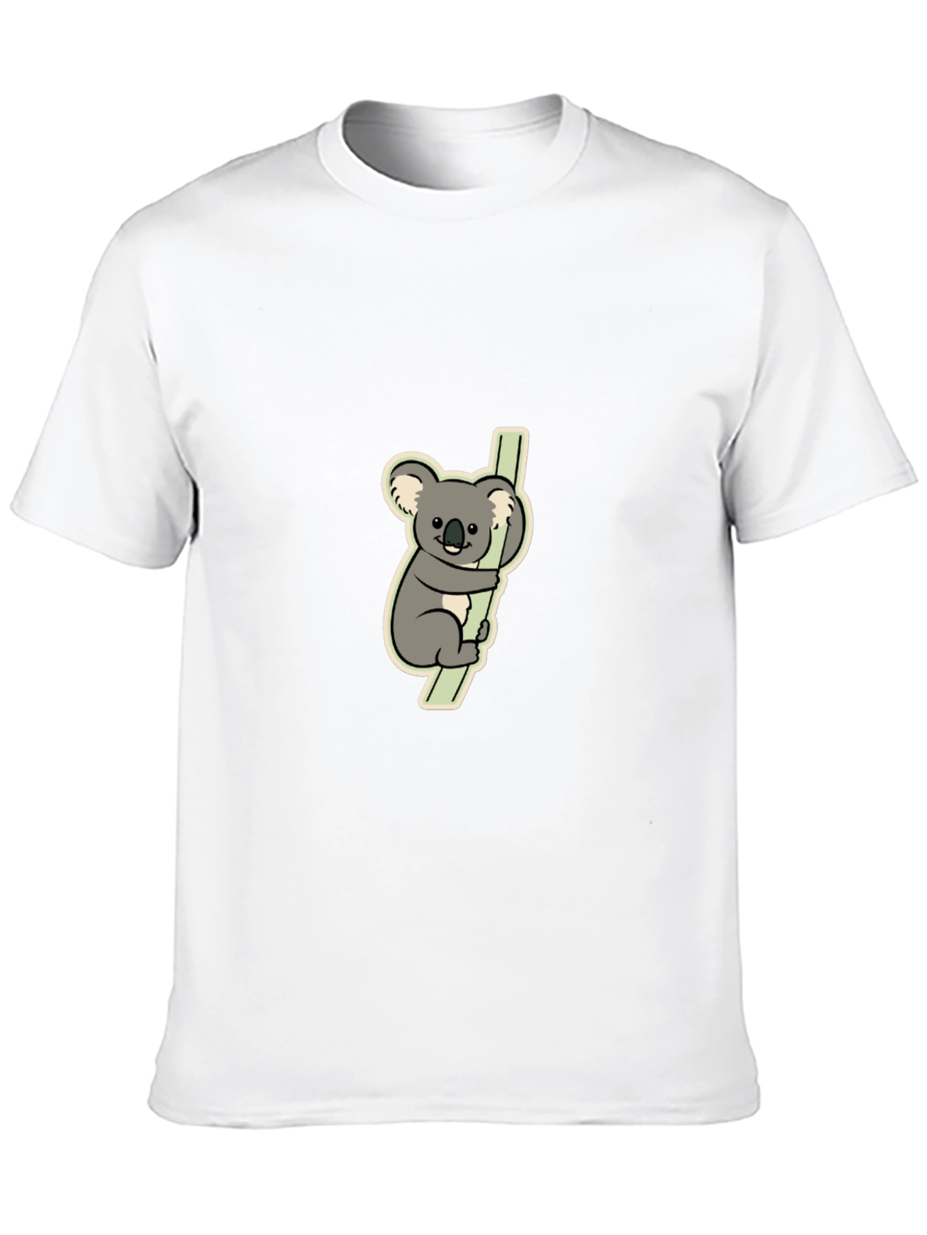 Koala Bear Graphic Tee - Black Cotton T-Shirt