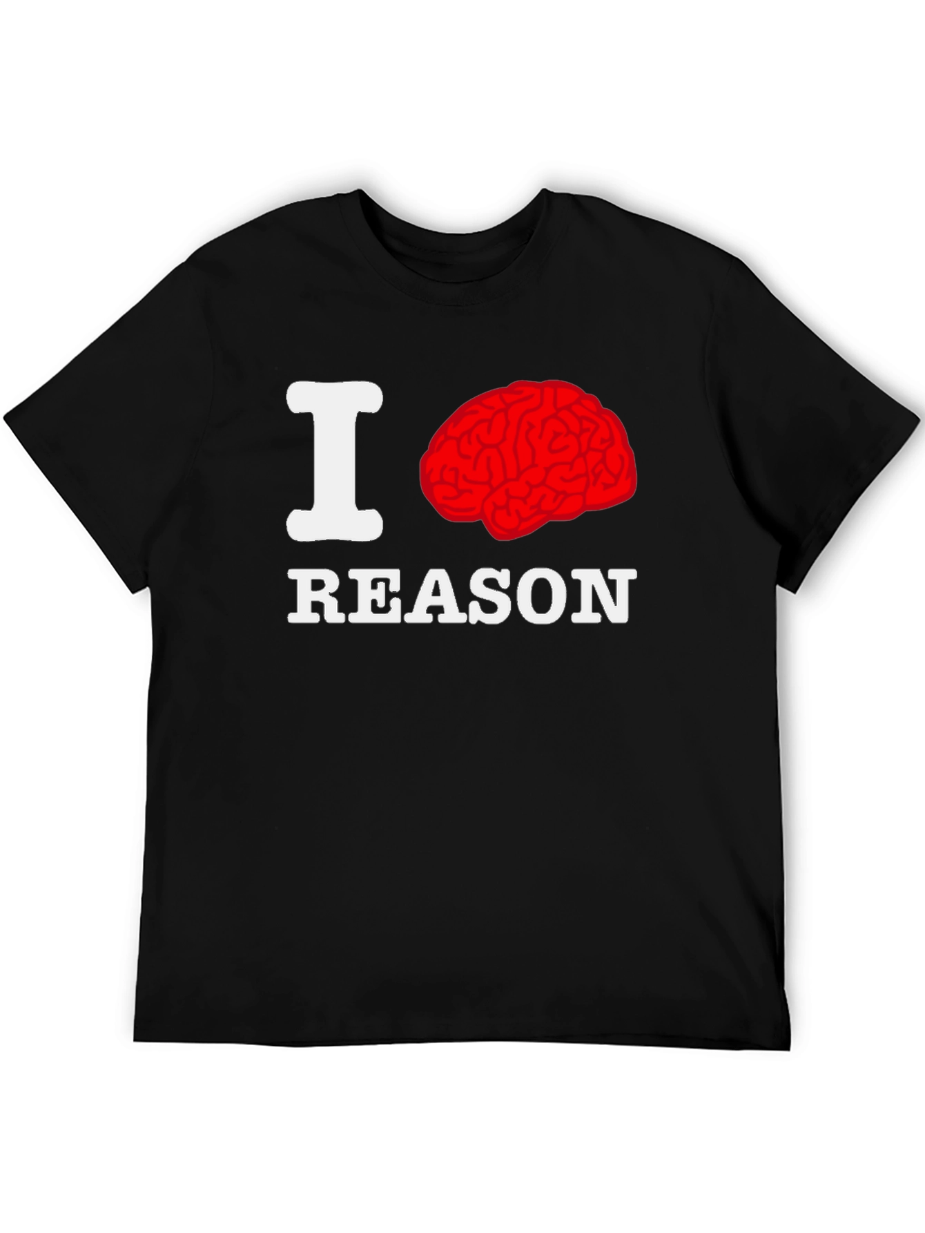 I Brain Reason Graphic T-Shirt - Black