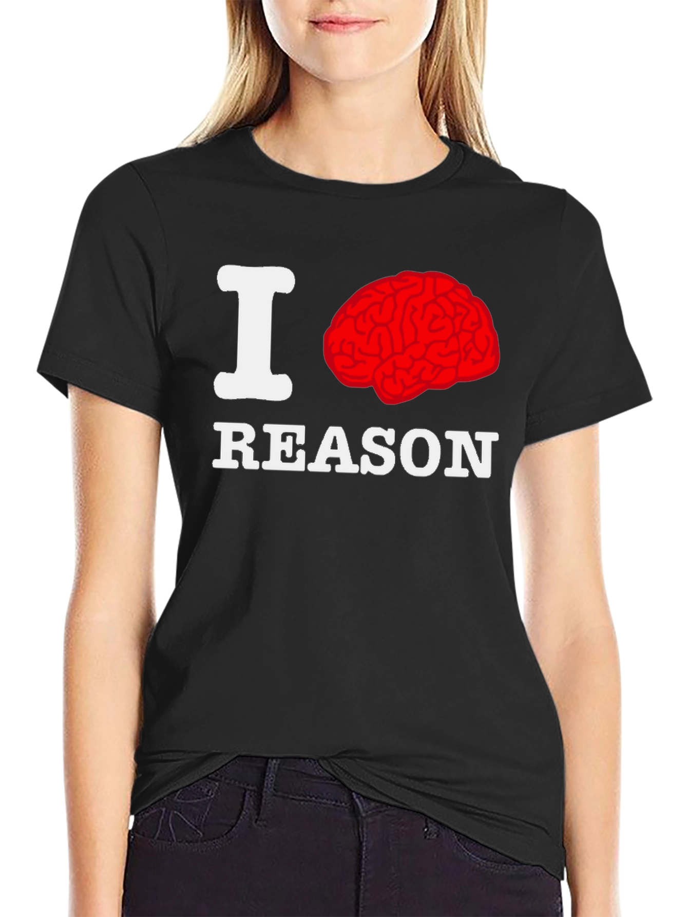 I Brain Reason Graphic T-Shirt - Black