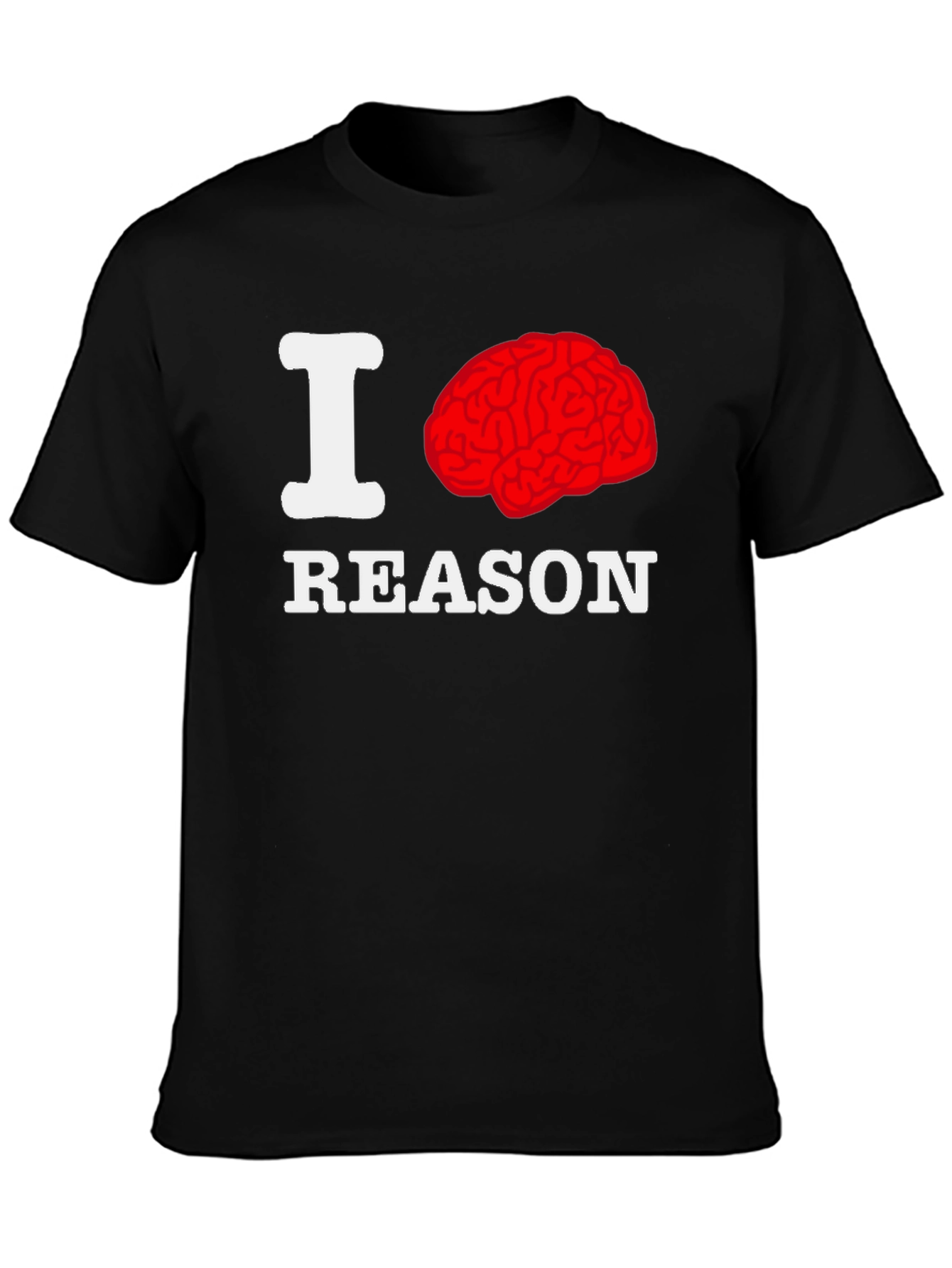 I Brain Reason Graphic T-Shirt - Black