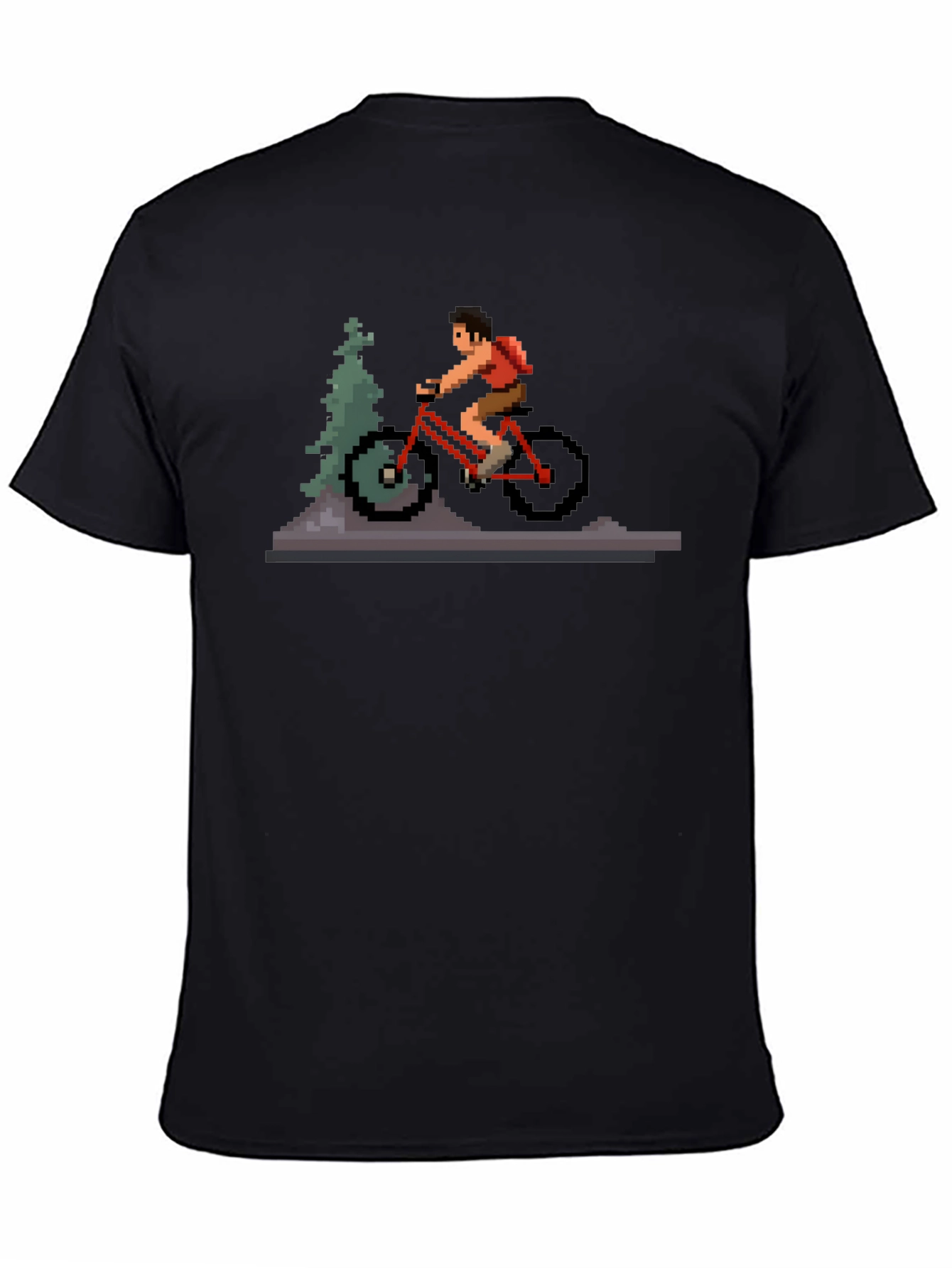 Pixel Art Mountain Biker T-Shirt
