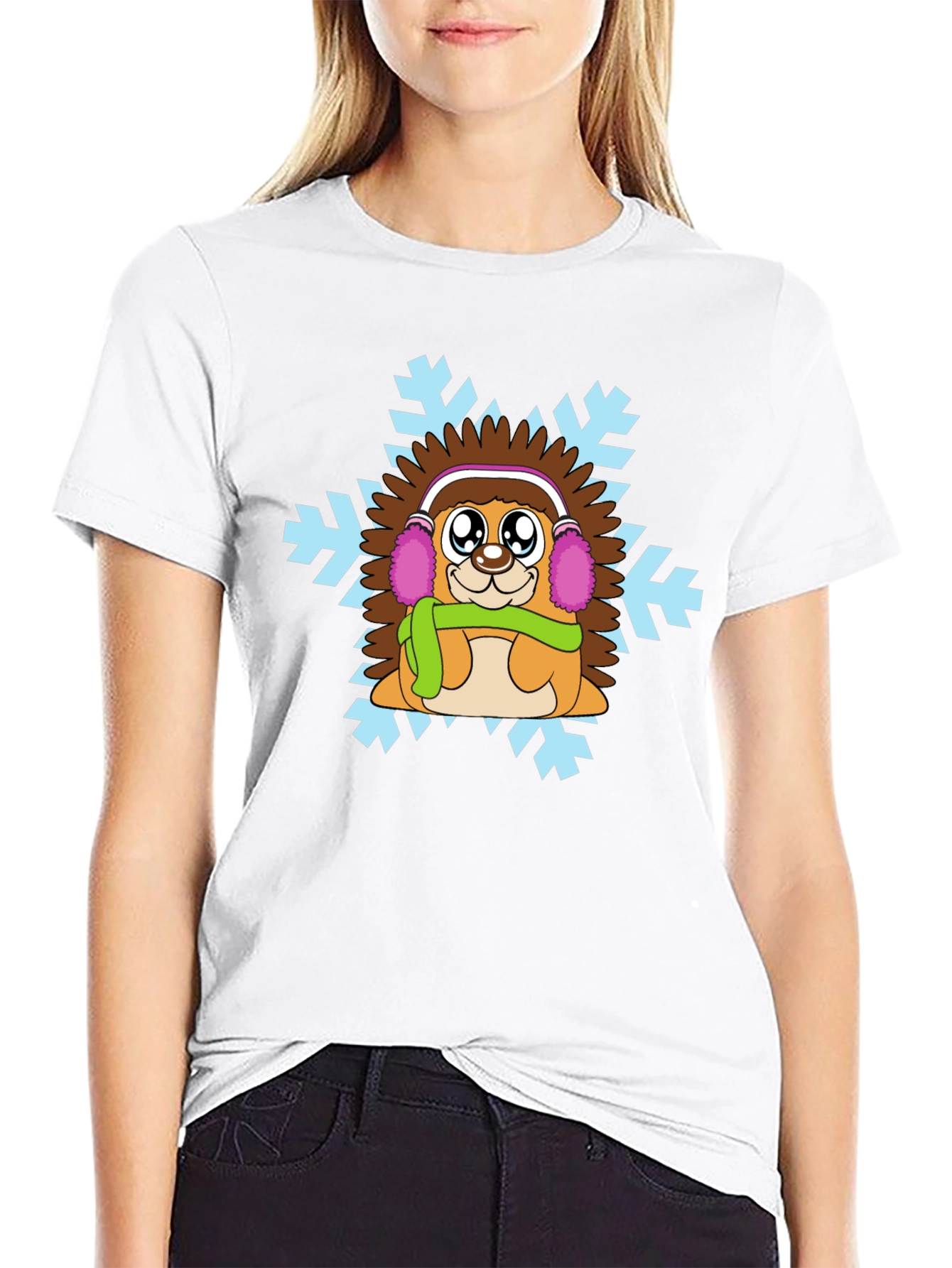 Winter Hedgehog Graphic T-Shirt