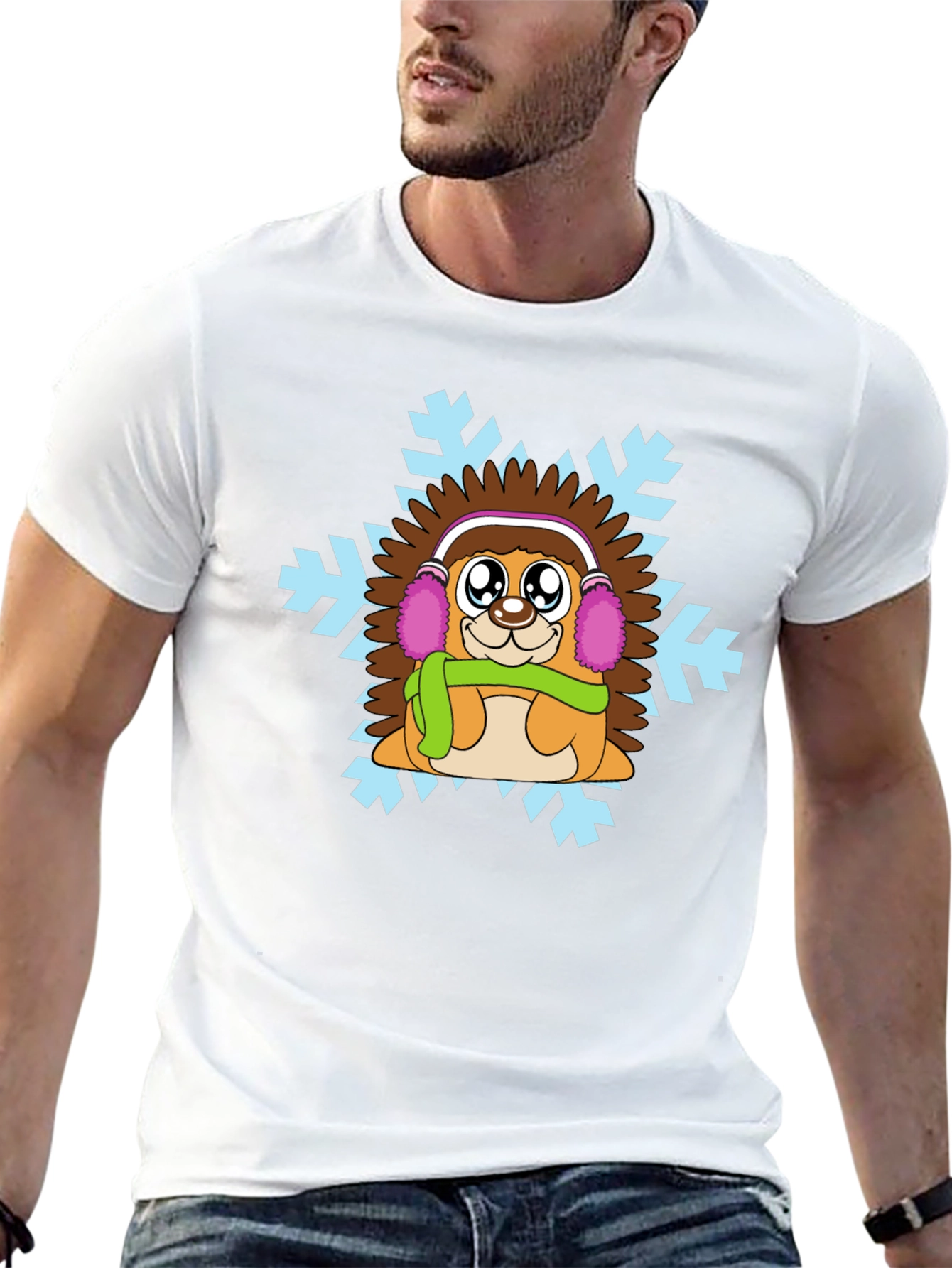 Winter Hedgehog Graphic T-Shirt