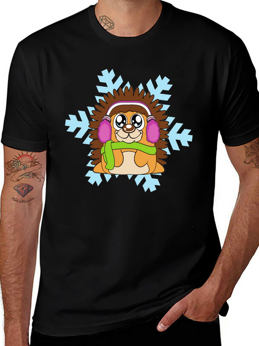 Winter Hedgehog Graphic T-Shirt