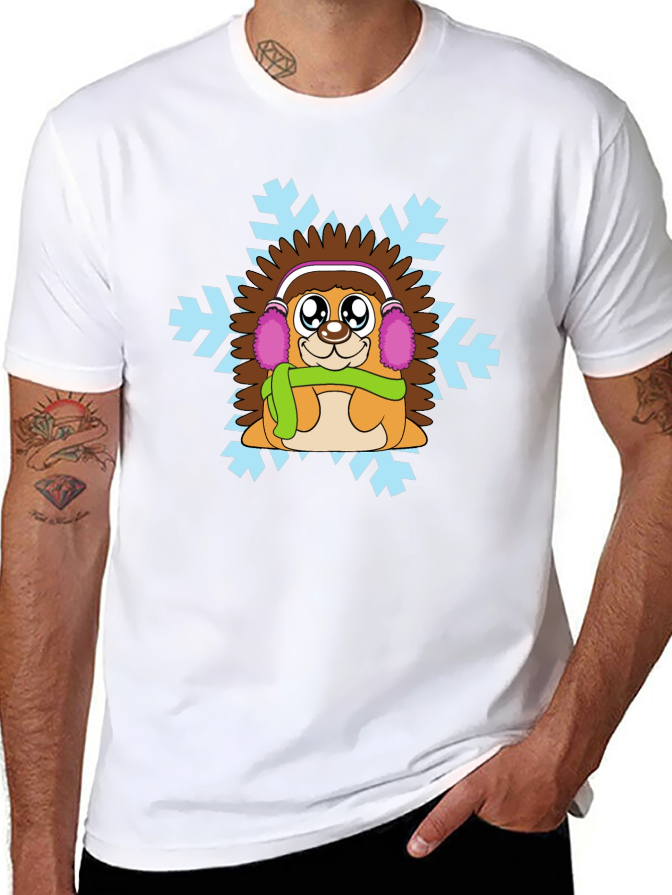 Winter Hedgehog Graphic T-Shirt