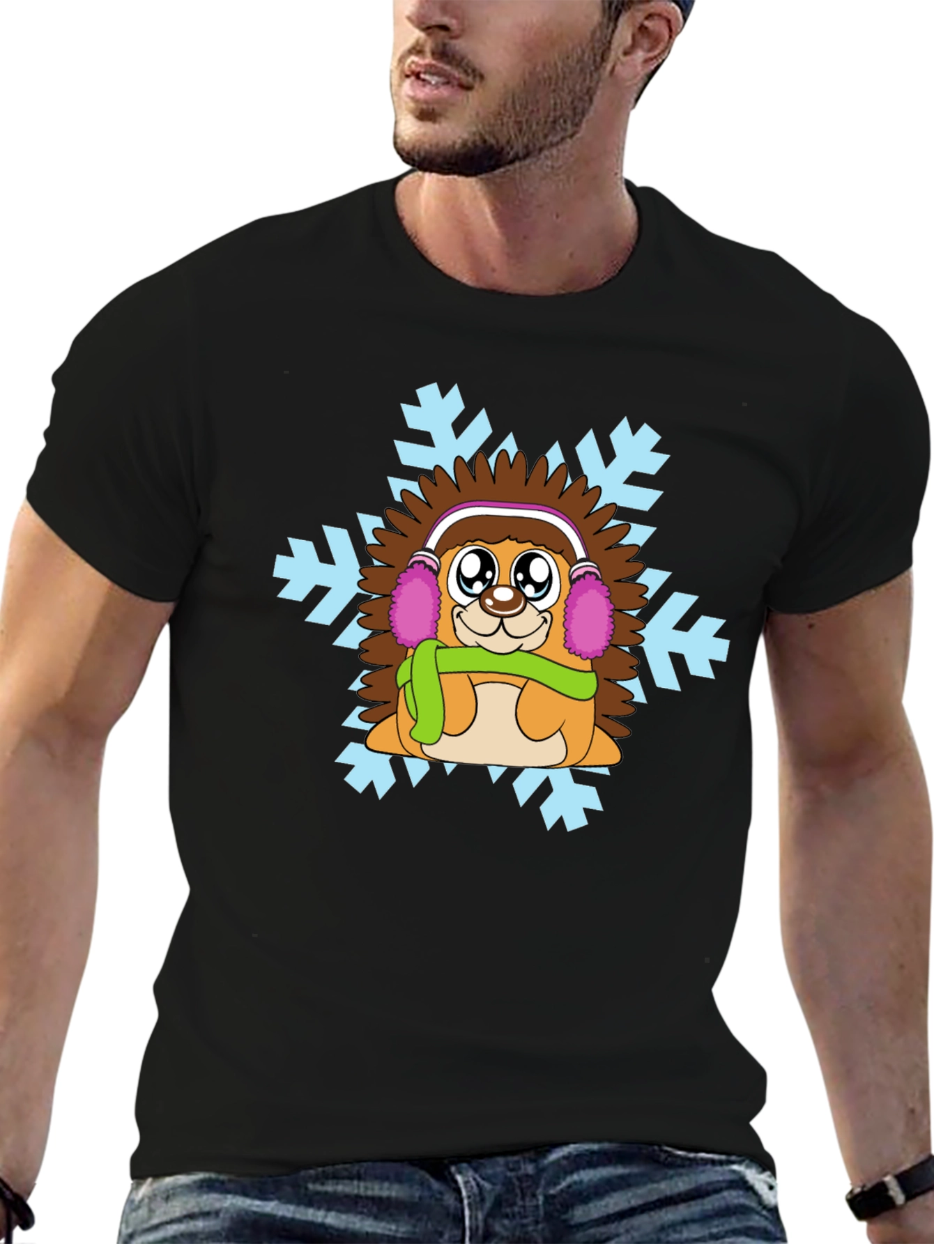 Winter Hedgehog Graphic T-Shirt
