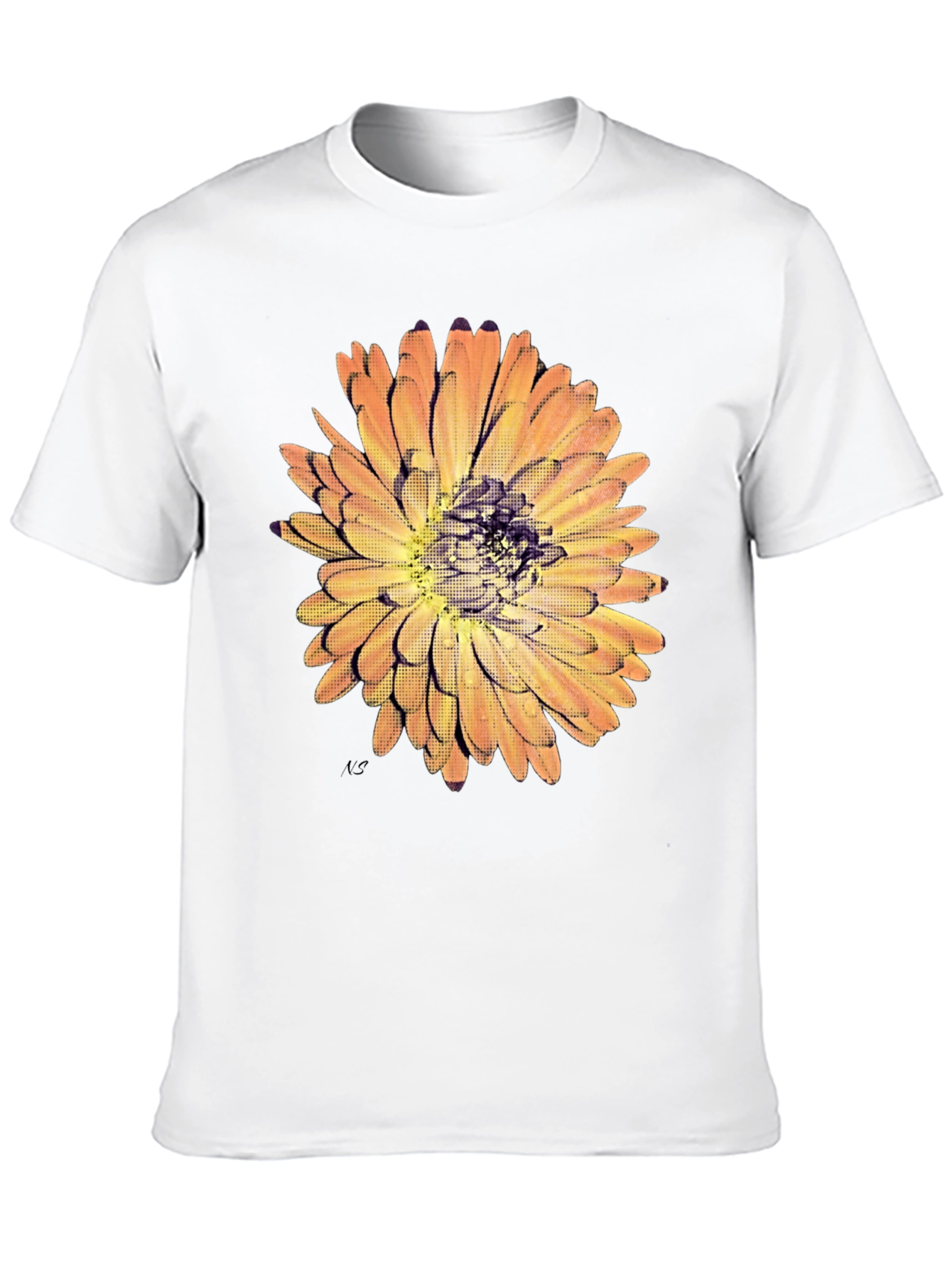 Black Floral Graphic Print Tee