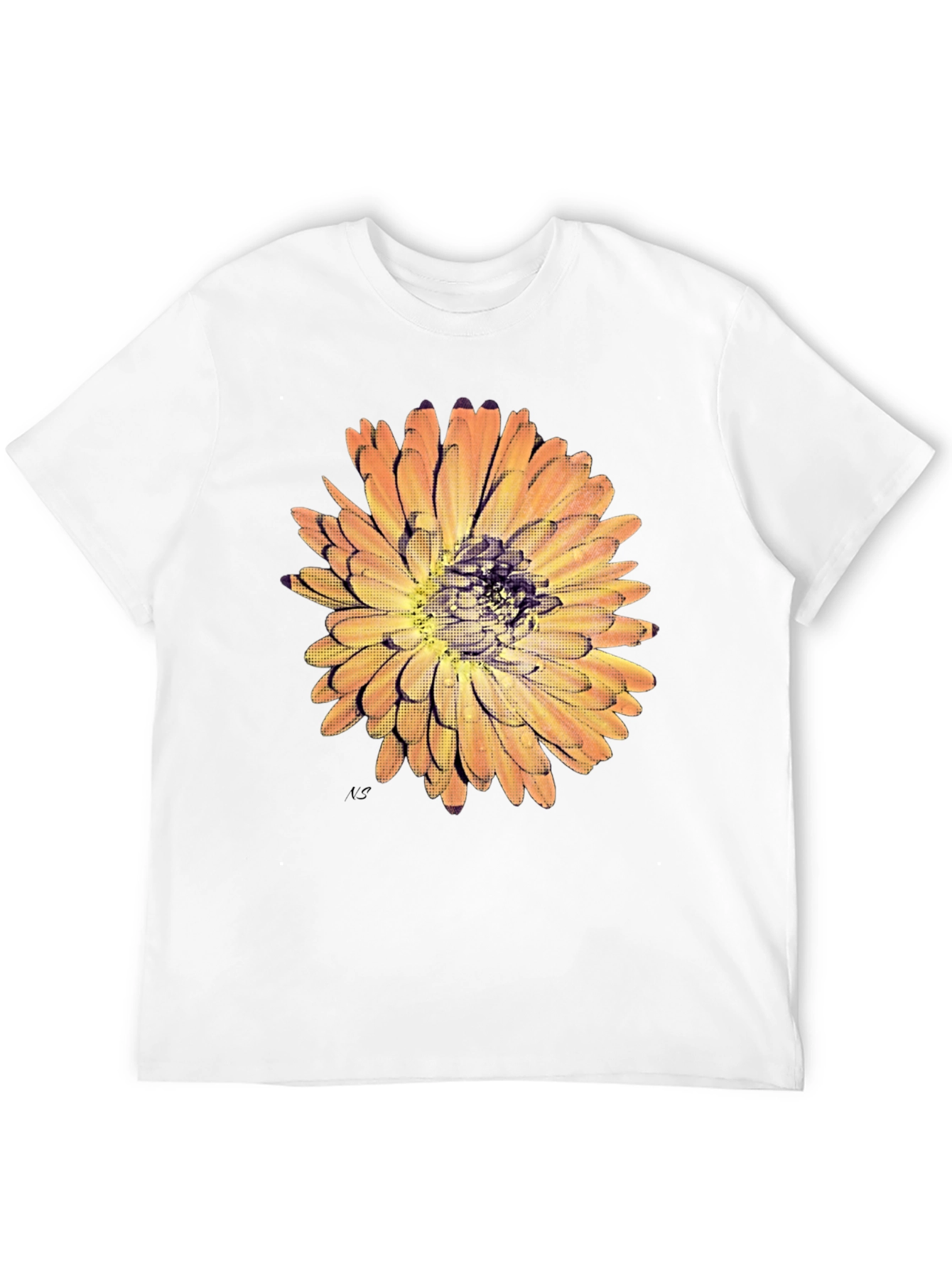 Black Floral Graphic Print Tee