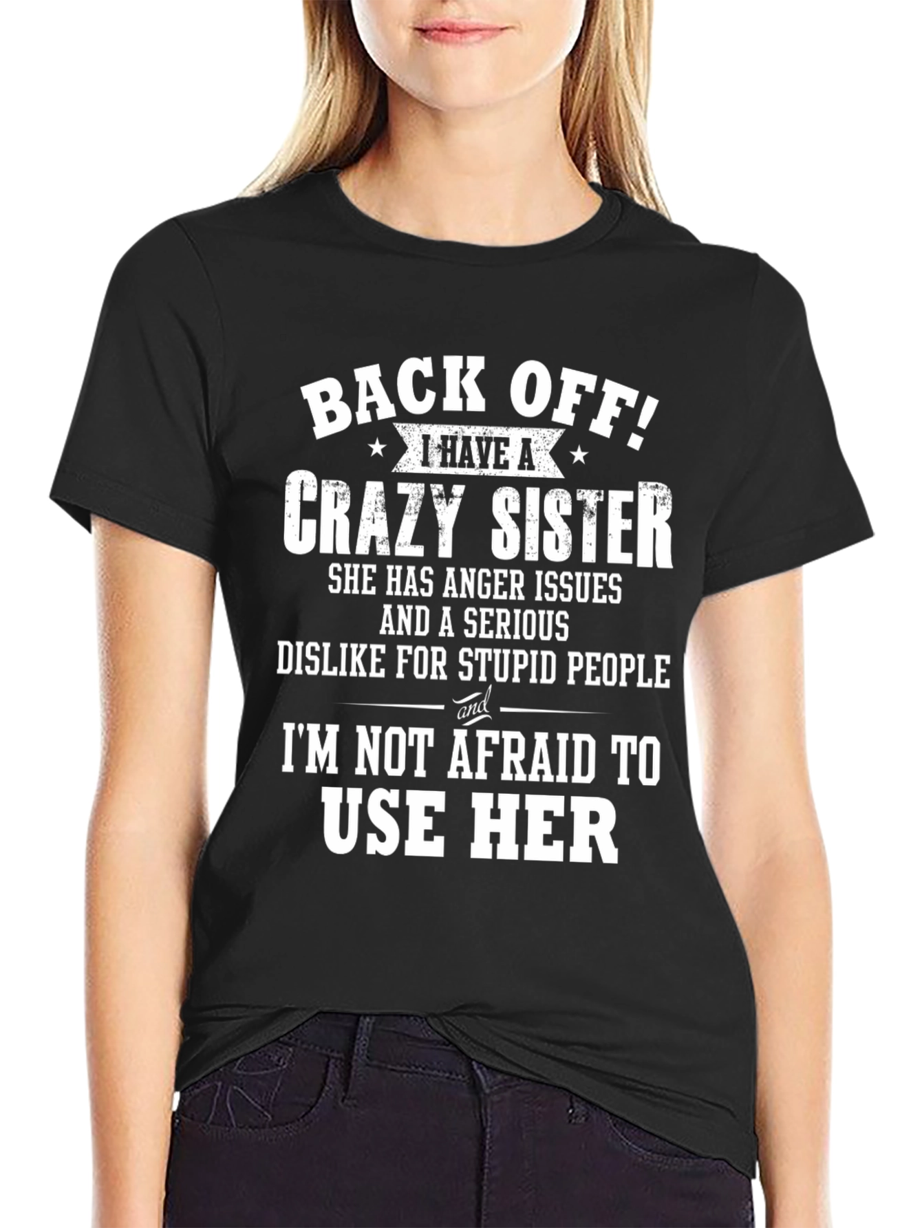 Crazy Sister Novelty Graphic T-Shirt