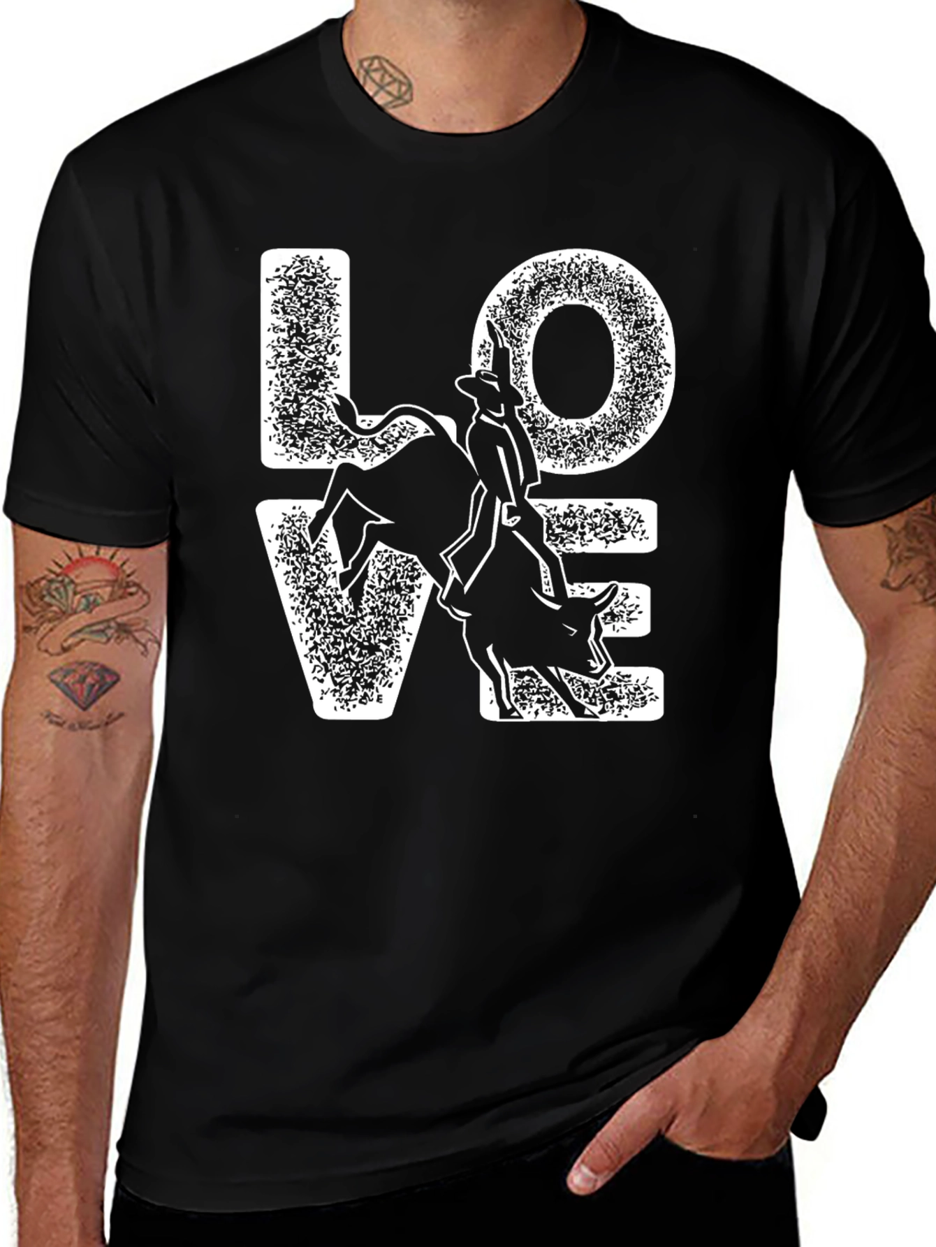 Love Rodeo Bull Riding Graphic Tee