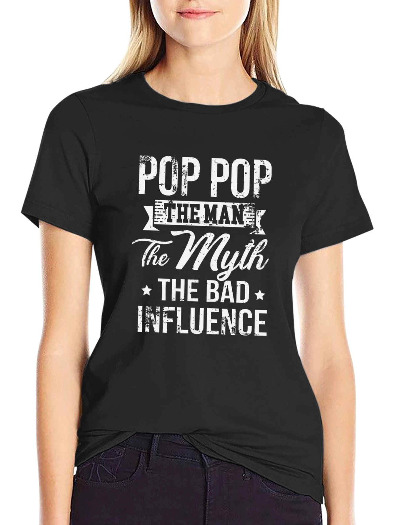 Pop Pop The Man The Myth Bad Influence T-Shirt