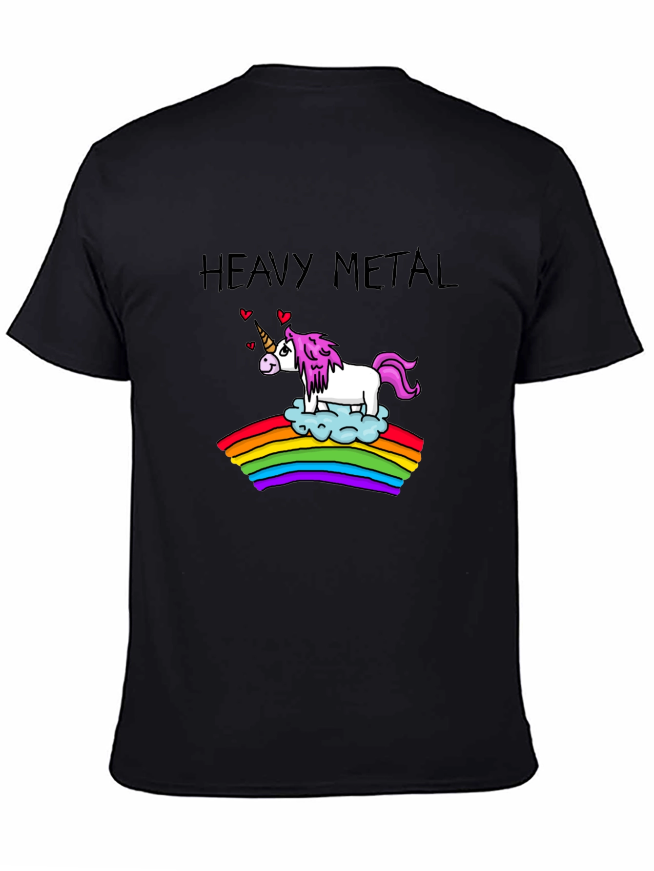 Heavy Metal Unicorn Rainbow T-Shirt