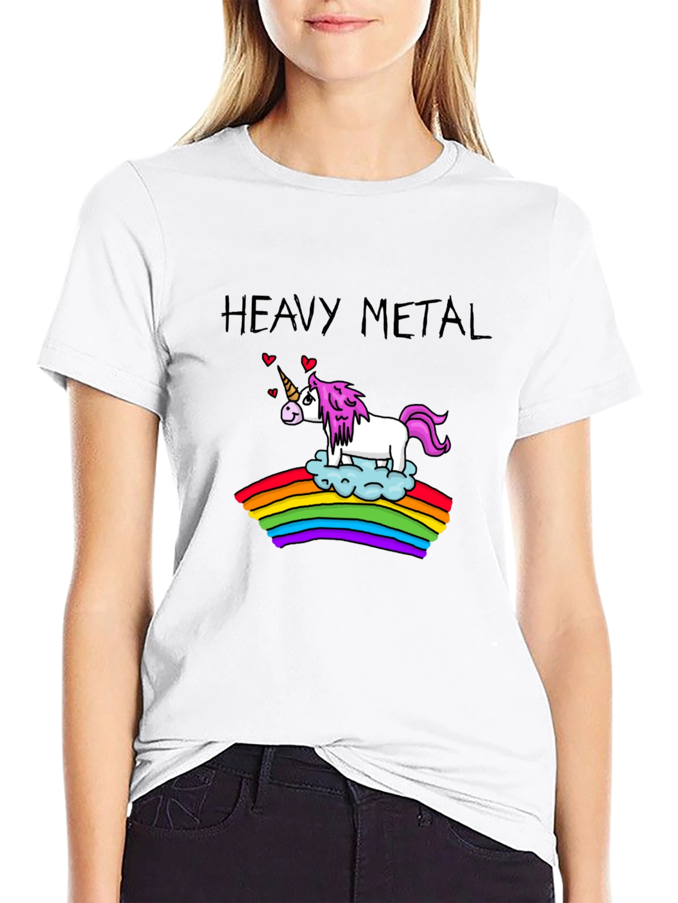 Heavy Metal Unicorn Rainbow T-Shirt