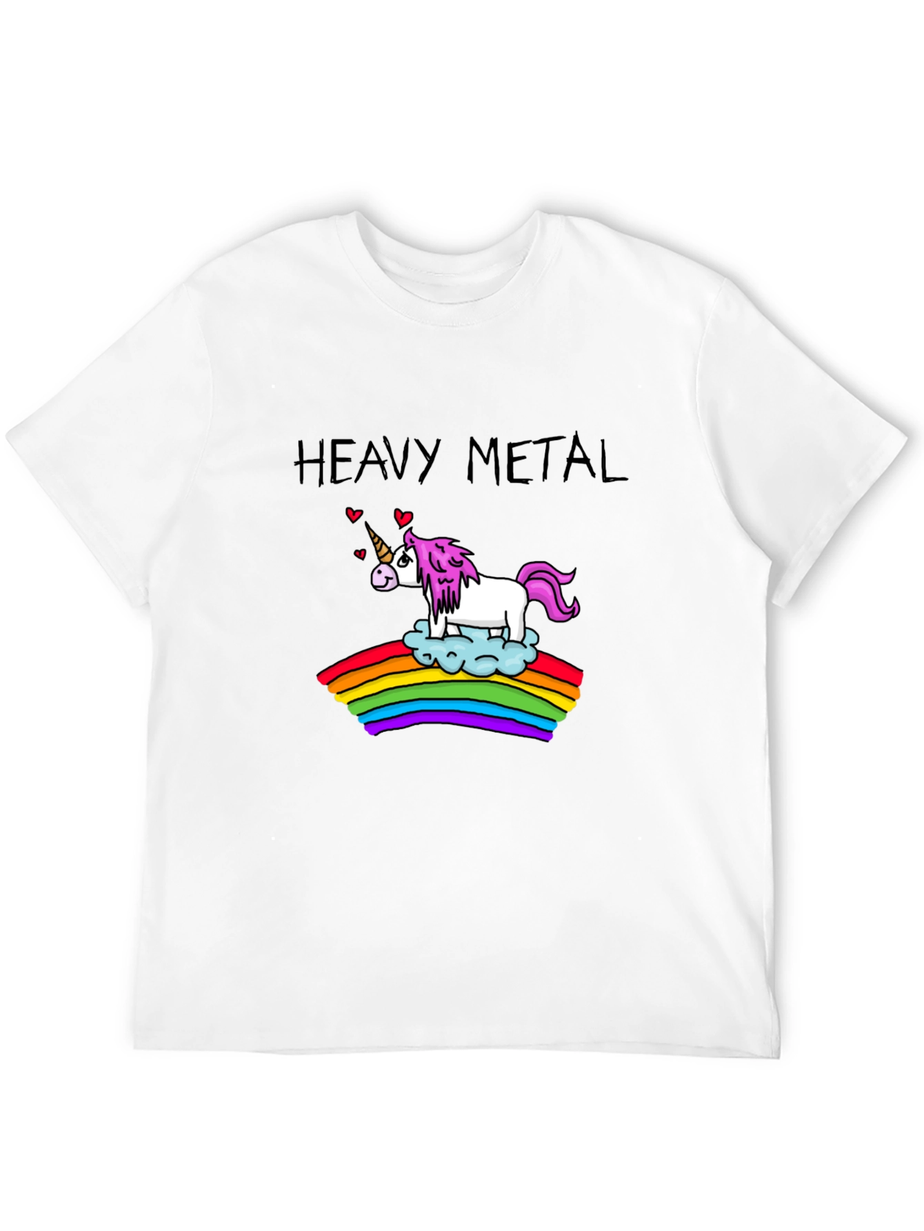 Heavy Metal Unicorn Rainbow T-Shirt