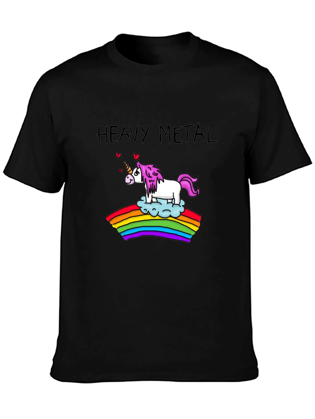 Heavy Metal Unicorn Rainbow T-Shirt