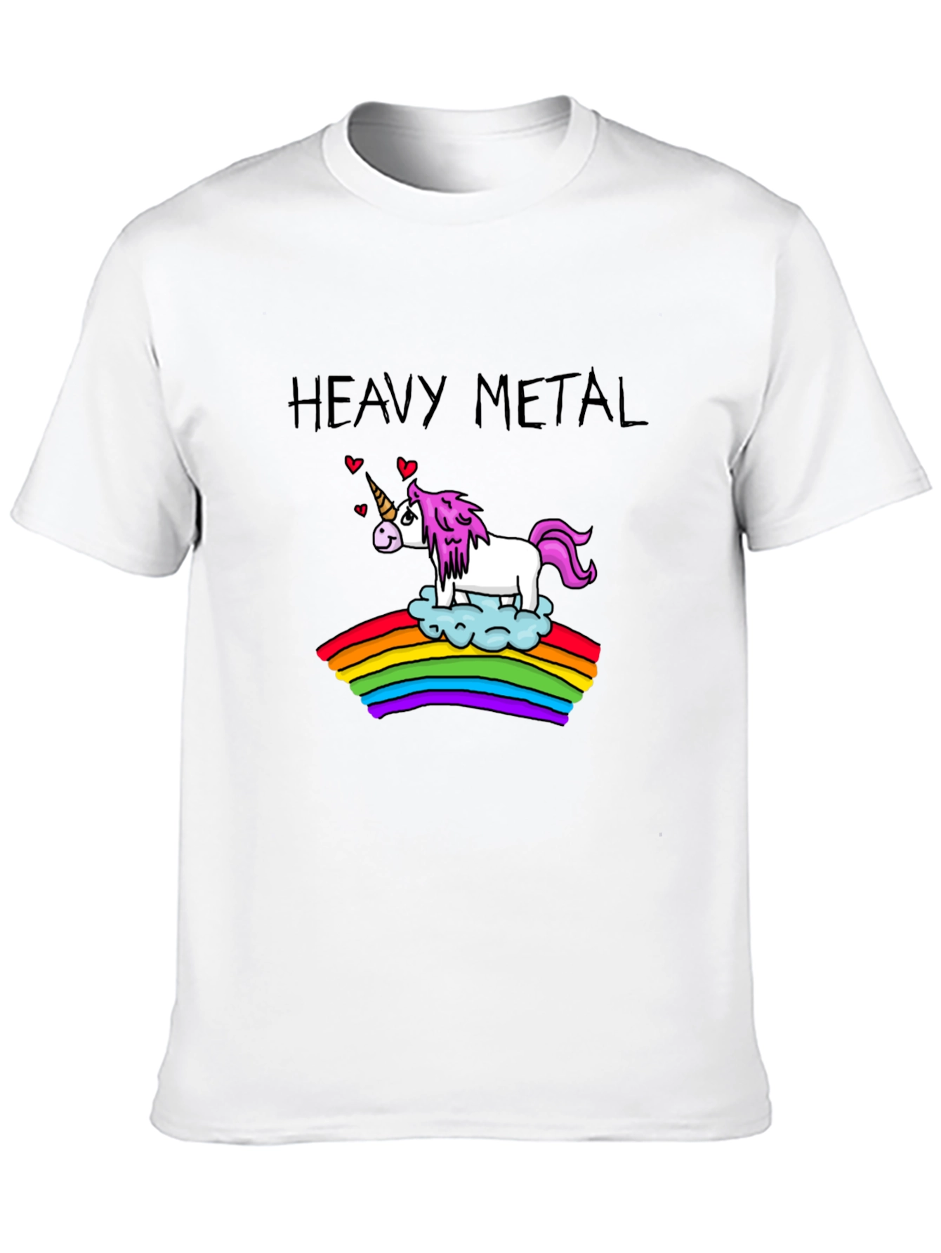 Heavy Metal Unicorn Rainbow T-Shirt
