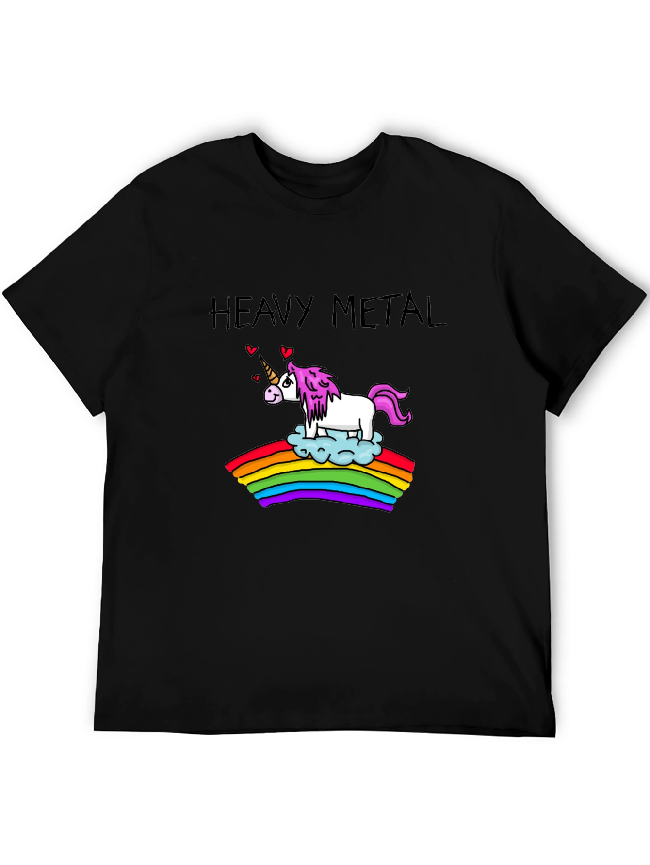Heavy Metal Unicorn Rainbow T-Shirt